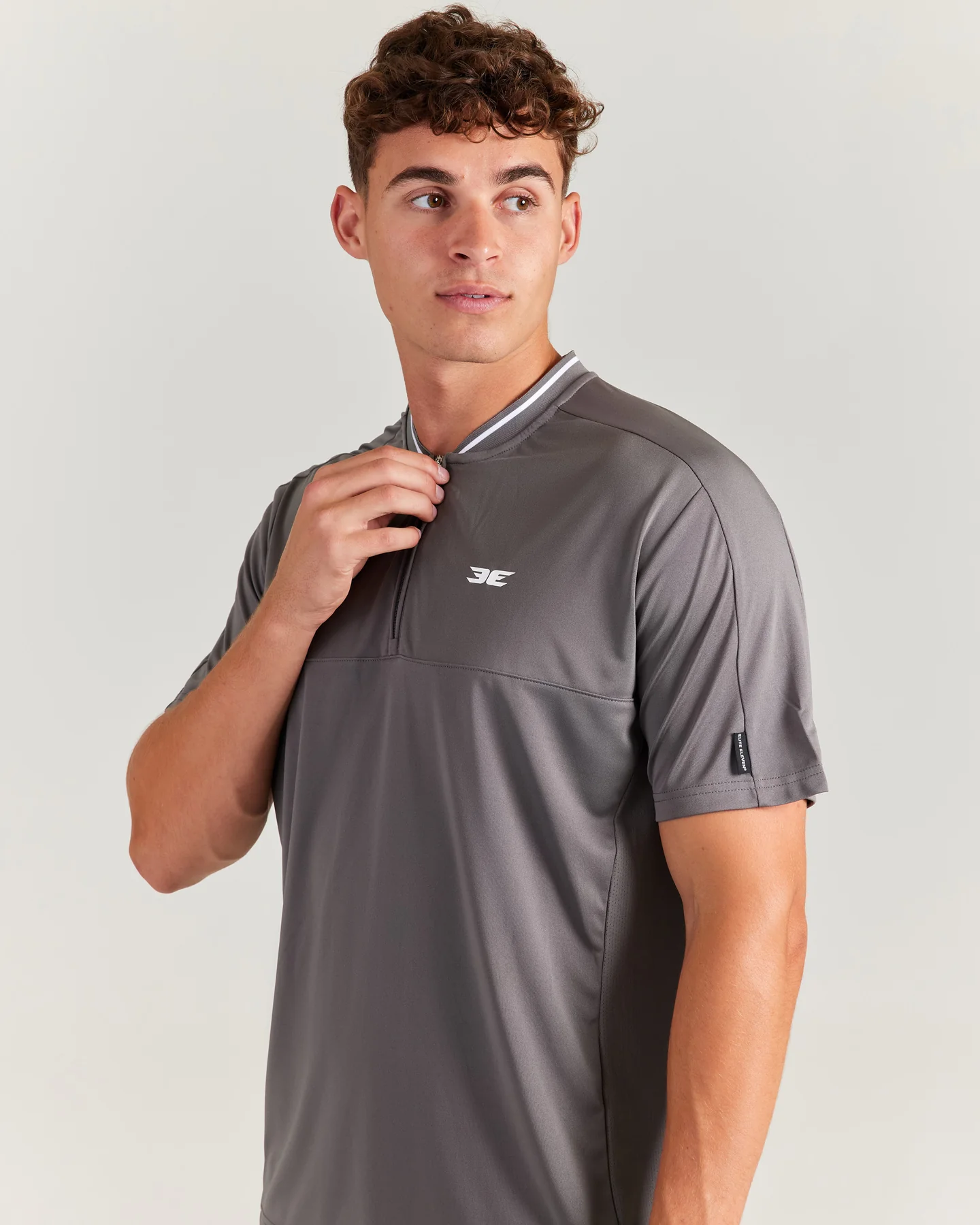 Advantage Zip Tee - Charcoal - Image 4