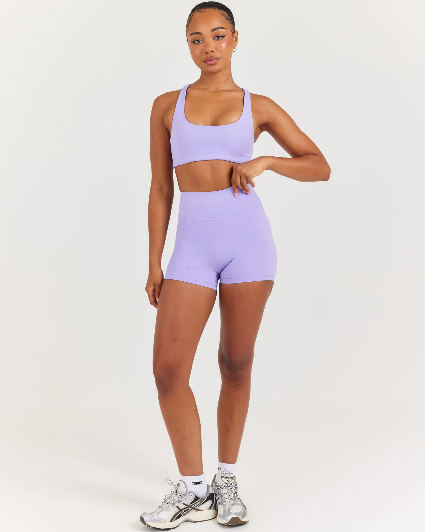 Airey Mini Shorts - Bright Lilac - Image 4