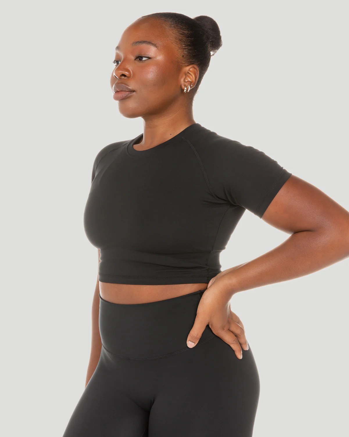 Aura Crop Tee - Black - Image 6
