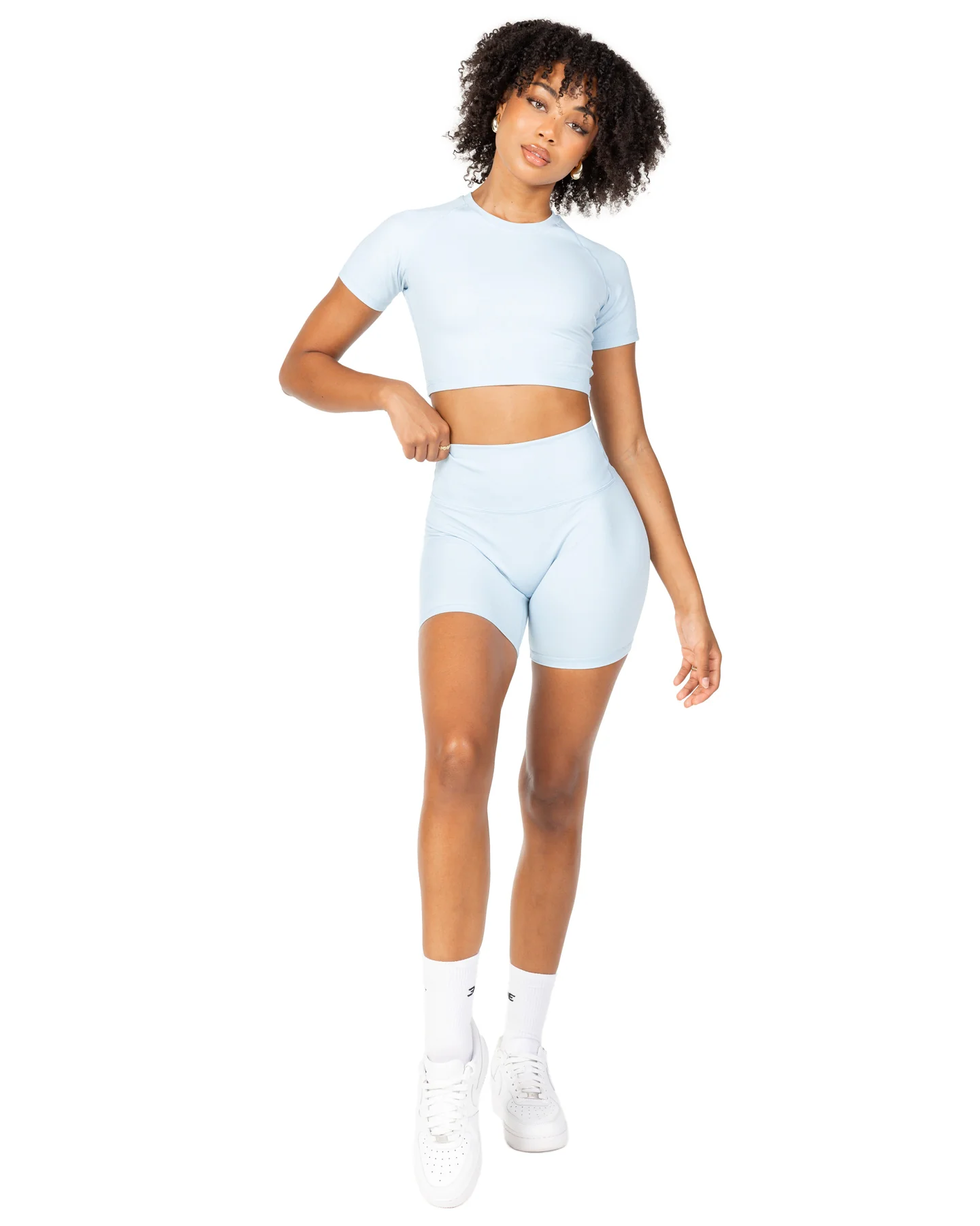 Aura Crop Tee - Sky Blue - Image 3