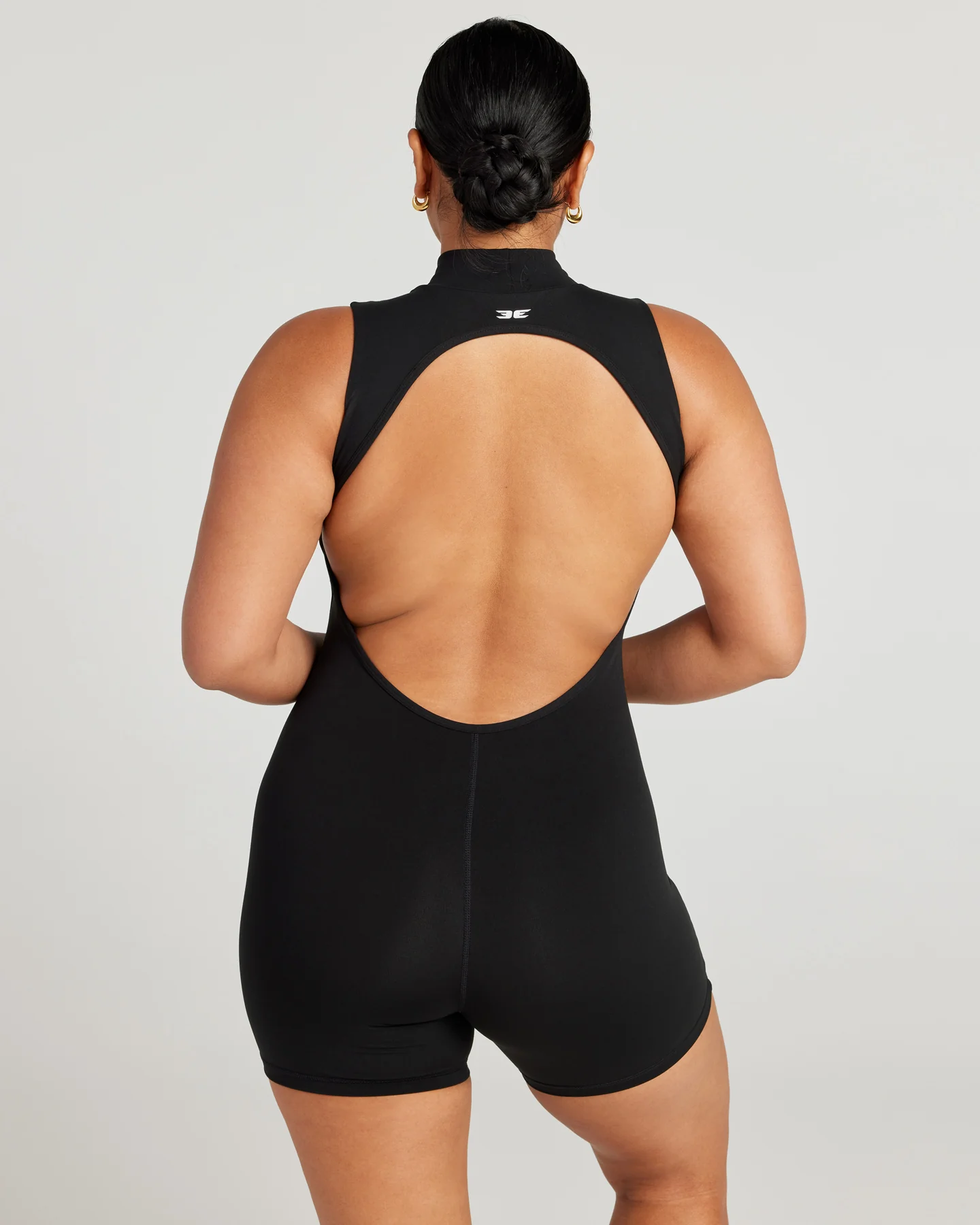 Aura Mock Neck Unitard - Black - Image 7