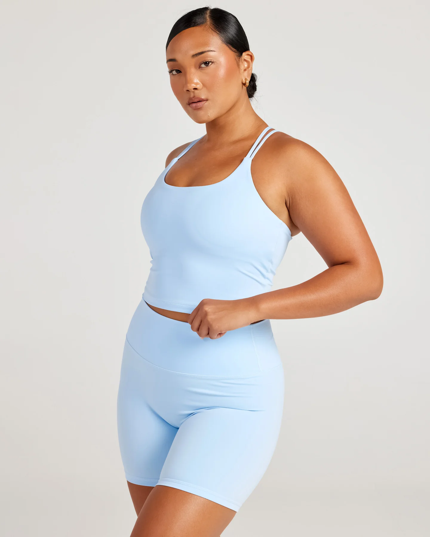 Aura Thin Strap Tank - Blue - Image 3