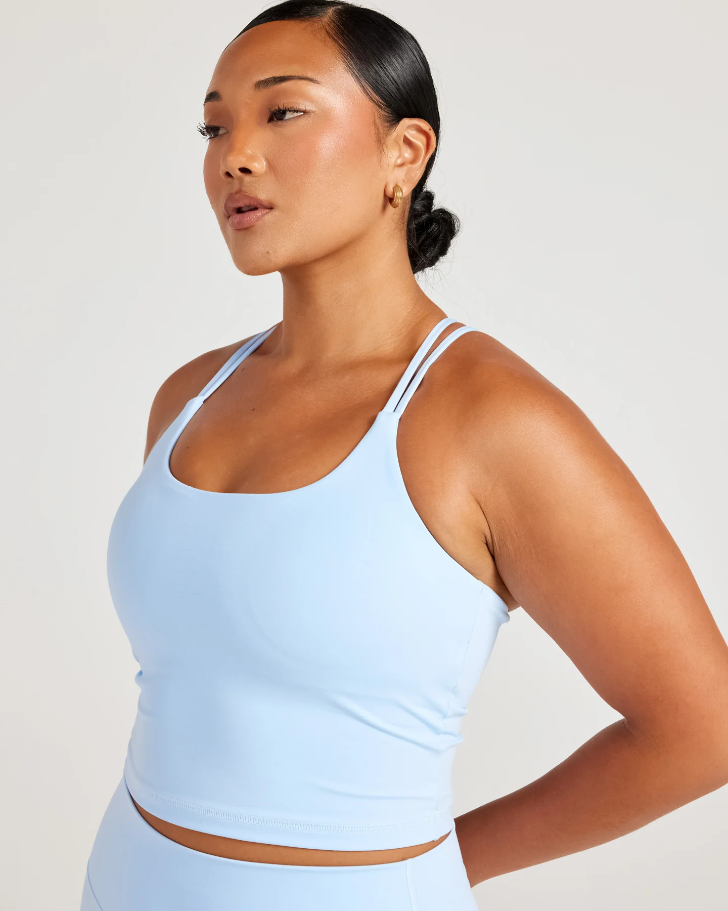 Aura Thin Strap Tank - Blue - Image 4