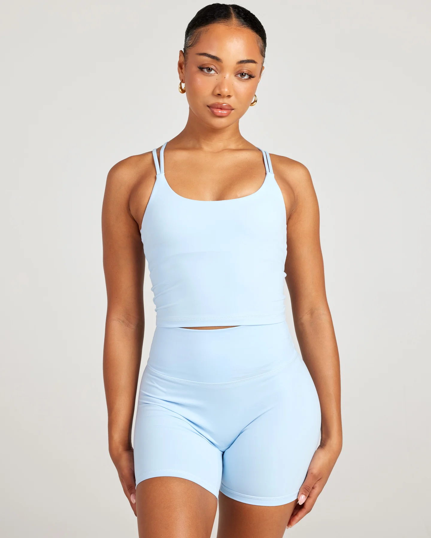 Aura Thin Strap Tank - Blue - Image 5