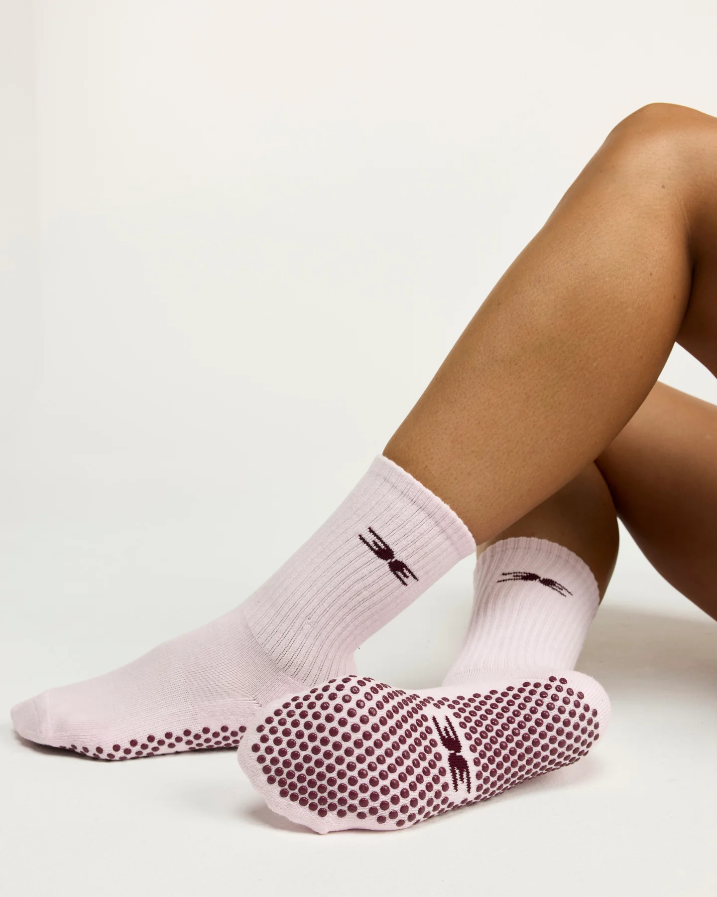 EE Crew Grip Socks - Candy Pink/Cherry Cola - Image 3