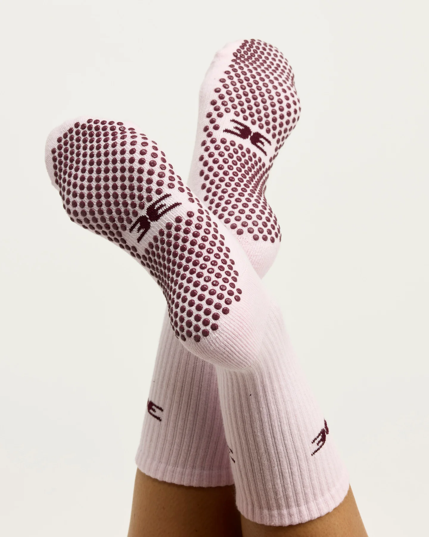 EE Crew Grip Socks - Candy Pink/Cherry Cola - Image 4