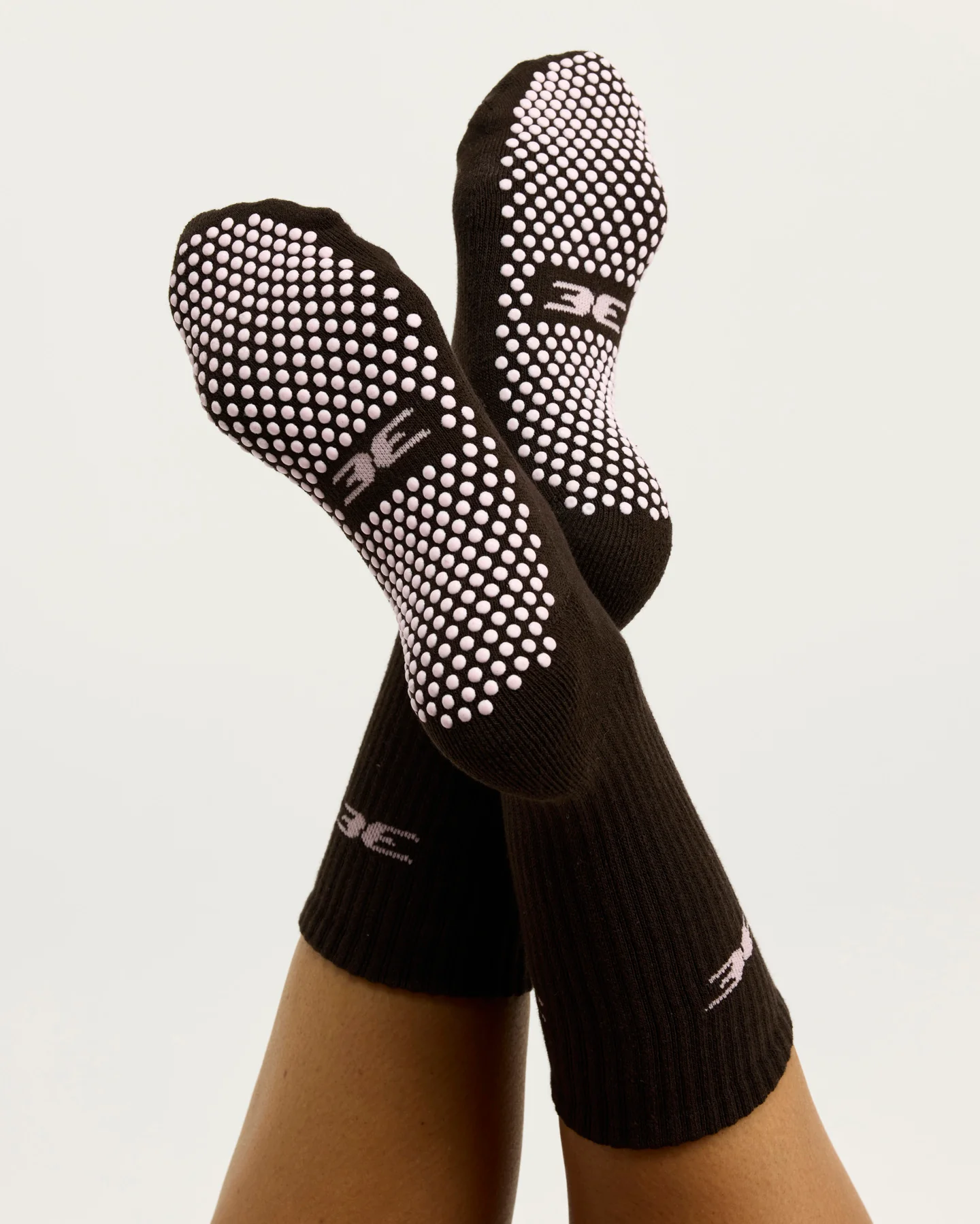 EE Crew Grip Socks - Coffee Bean/Candy Pink - Image 4