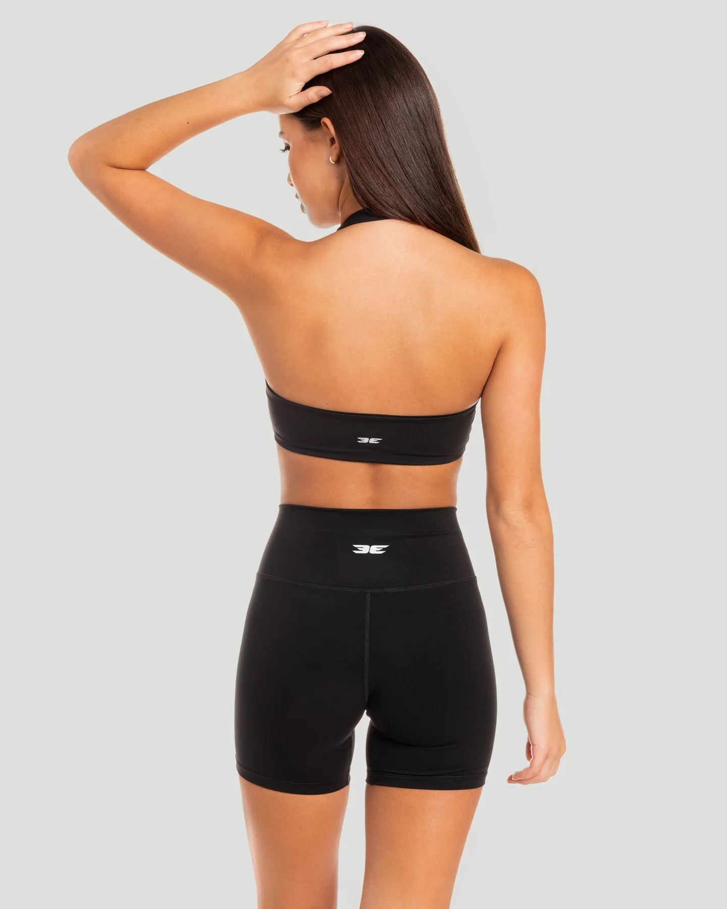 Halter Scrunch Bra - Black - Image 6