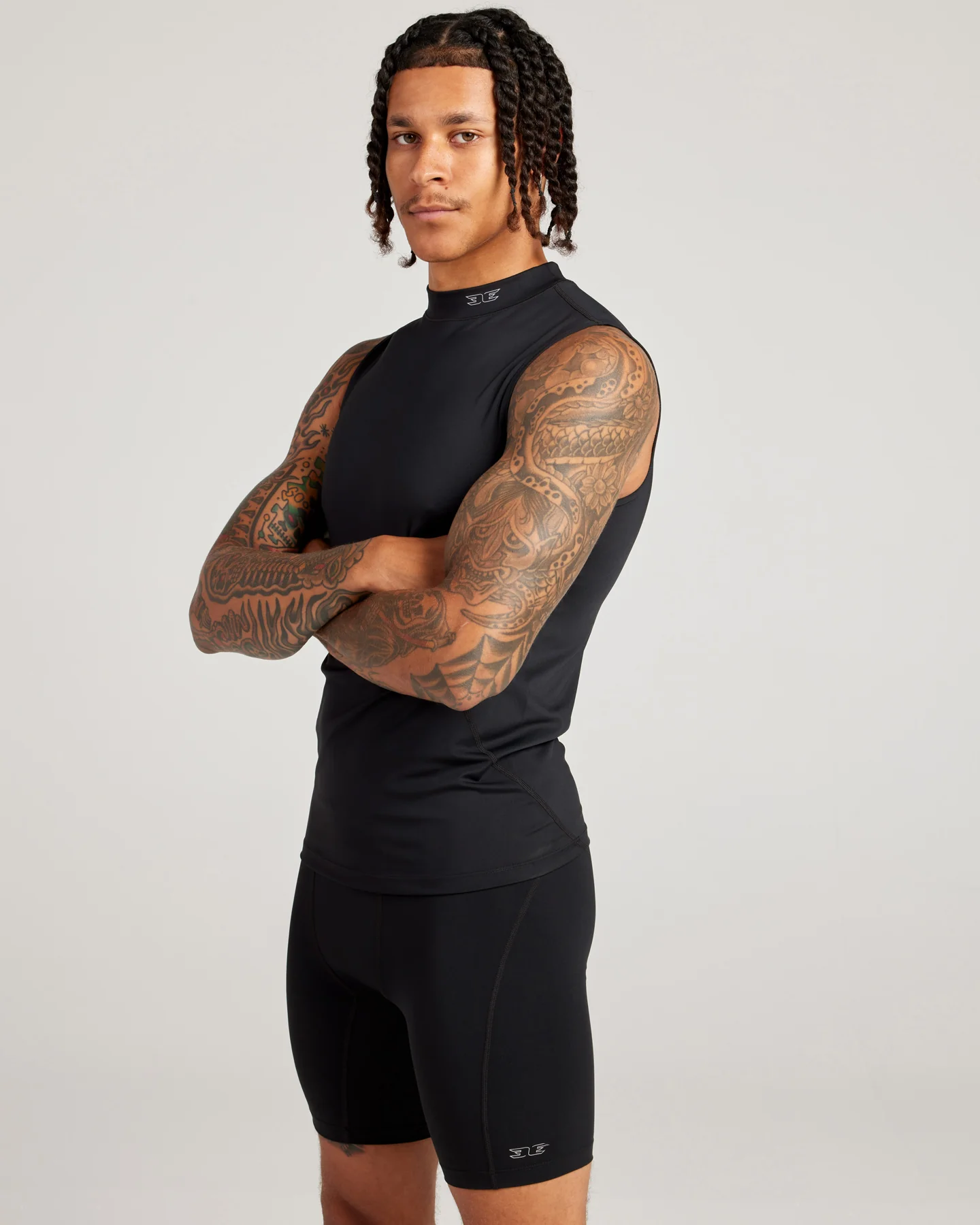 Men's ProForm Mock Neck Tank - Black - Image 3
