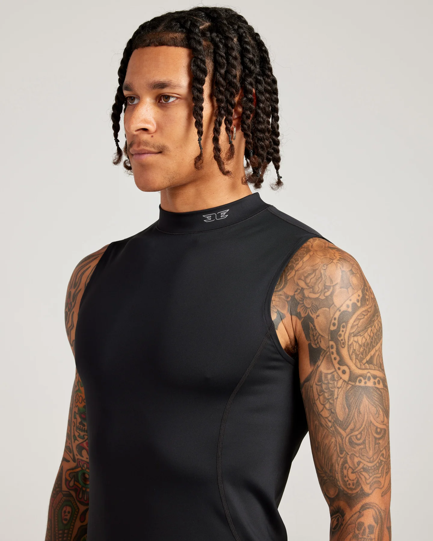 Men's ProForm Mock Neck Tank - Black - Image 4