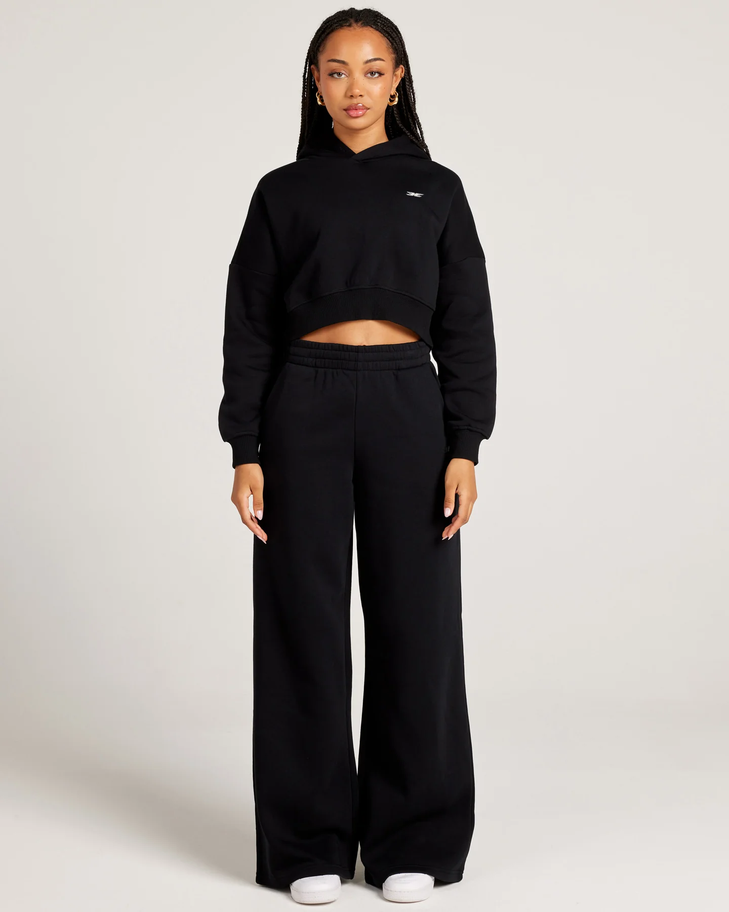 Omni Wide Leg Trackpants - Black - Image 4