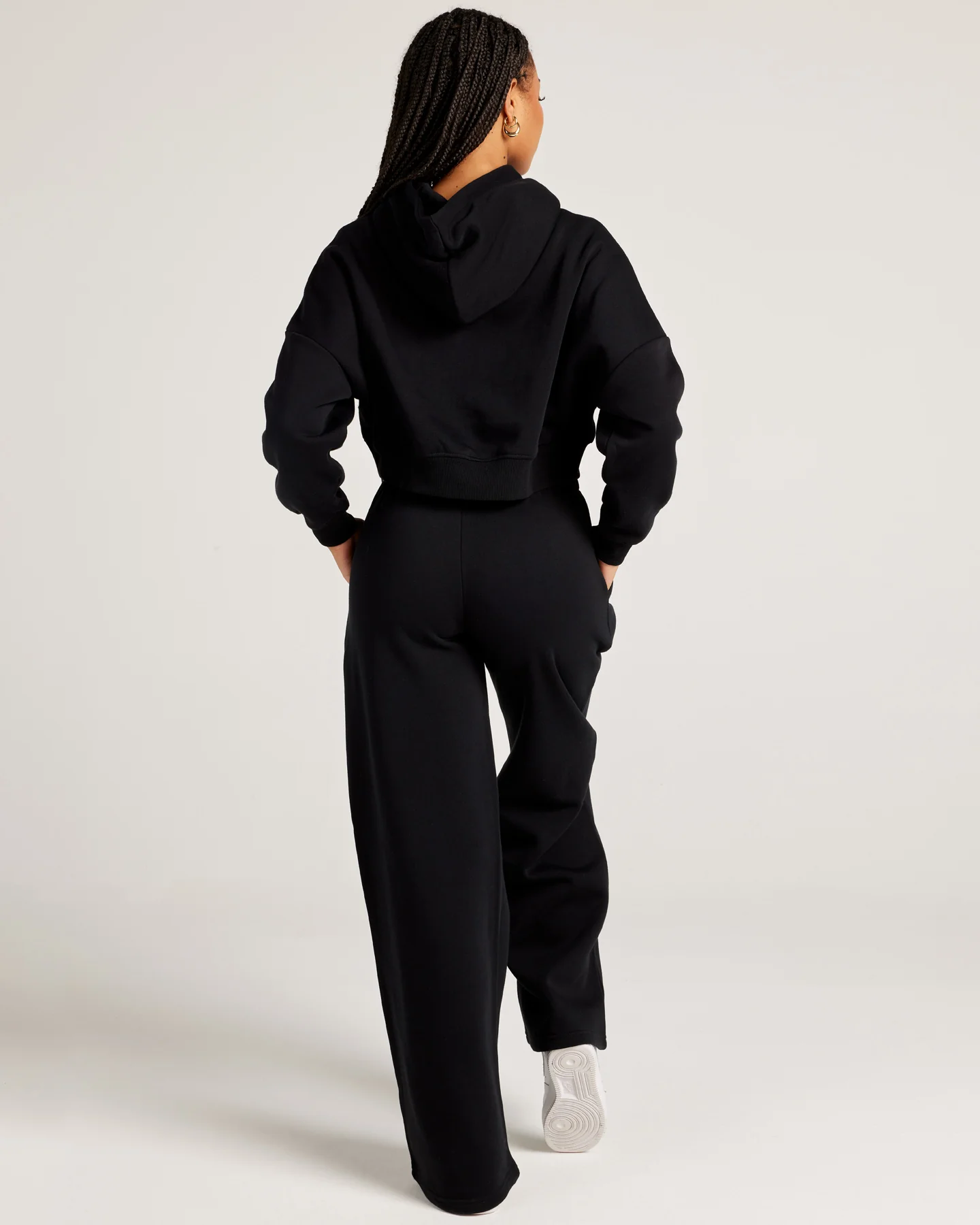 Omni Wide Leg Trackpants - Black - Image 5