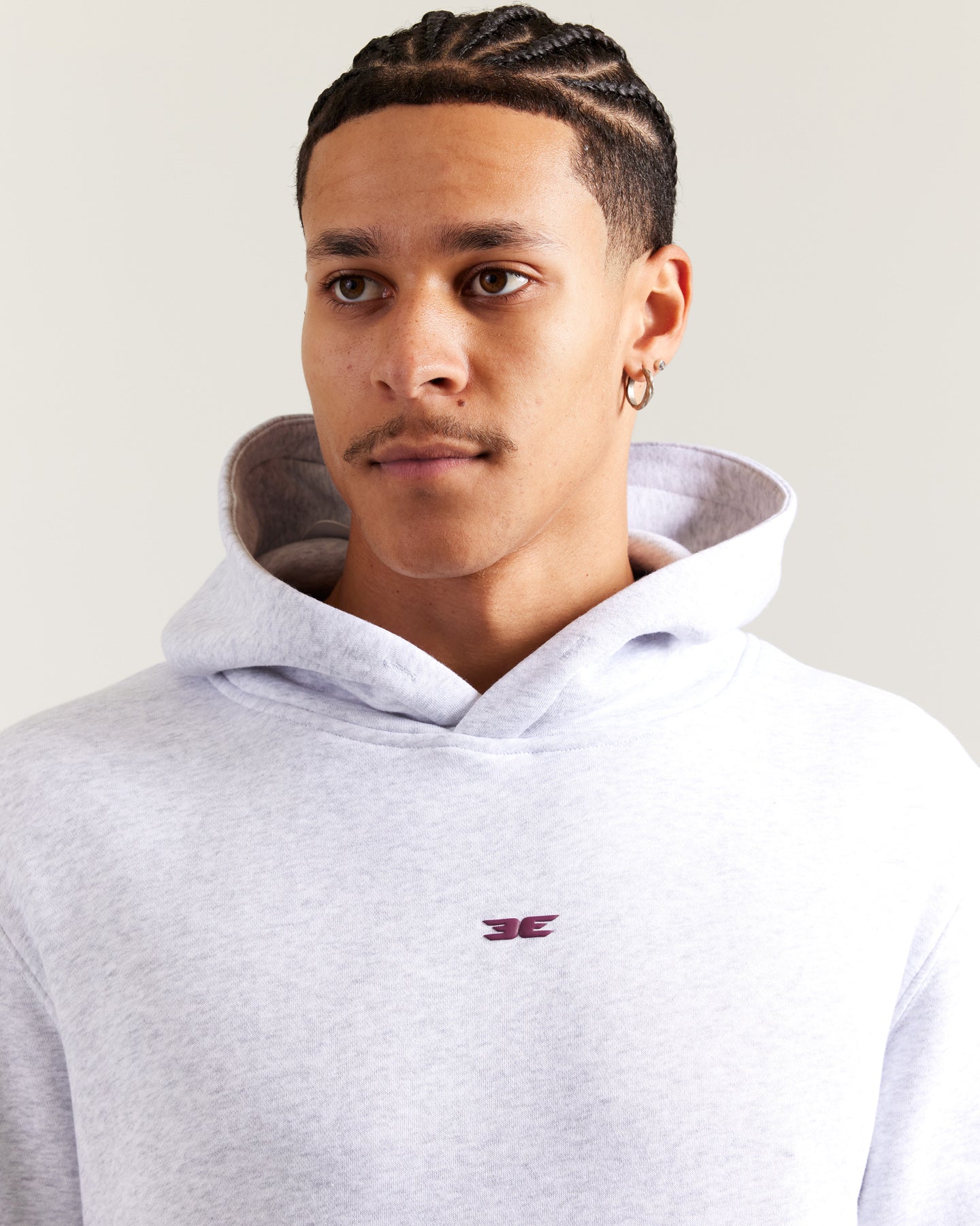 Omni Men's Hoodie - Grey Marle/Cherry Cola - Image 4