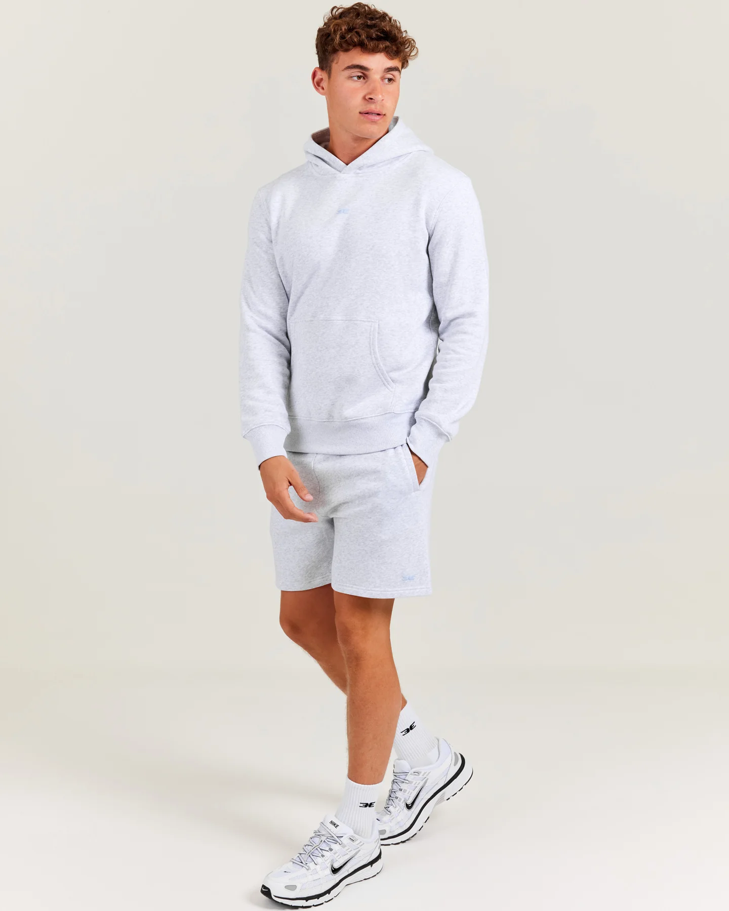 Omni Men's Shorts - Grey Marle/Light Blue - Image 5