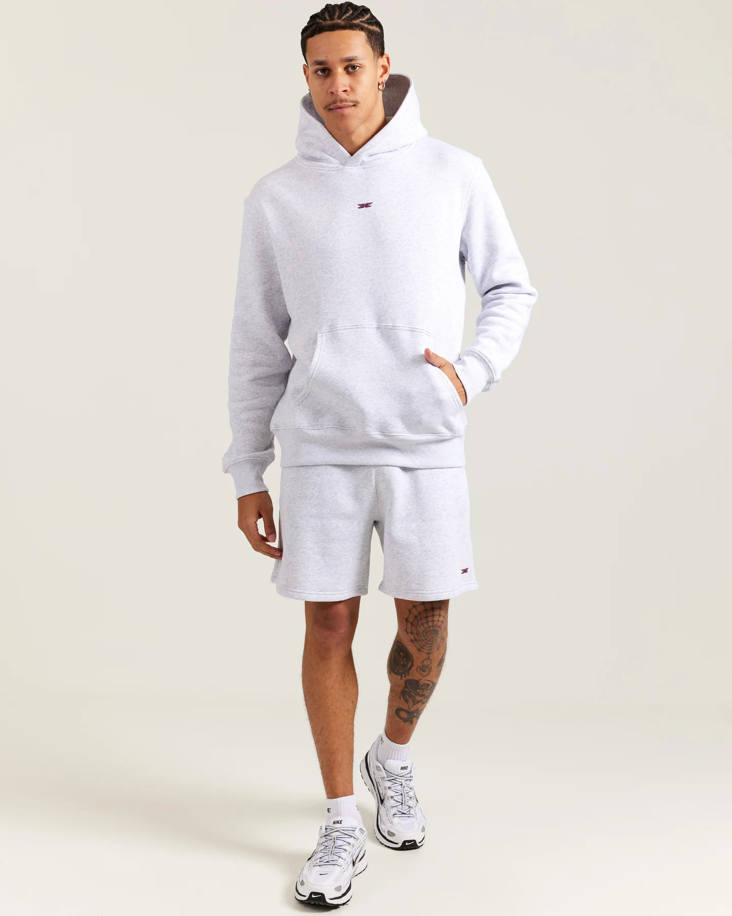 Omni Men's Shorts - Grey Marle/Cherry Cola - Image 4