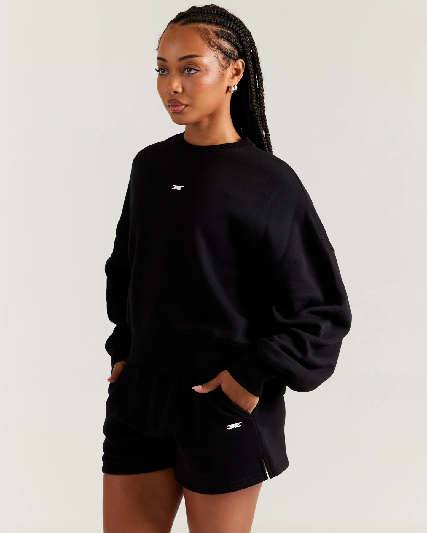 Omni Relaxed Crewneck - Black - Image 5