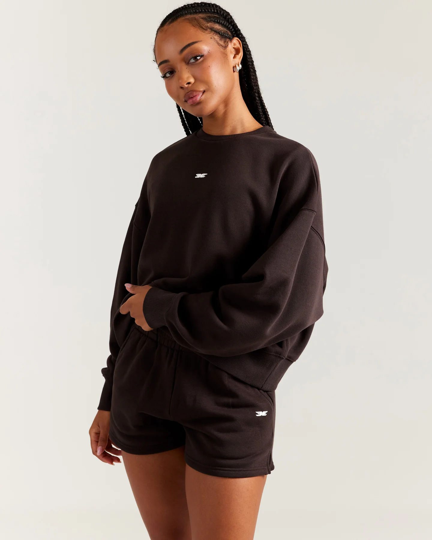 Omni Relaxed Crewneck - Coffee Bean - Image 3