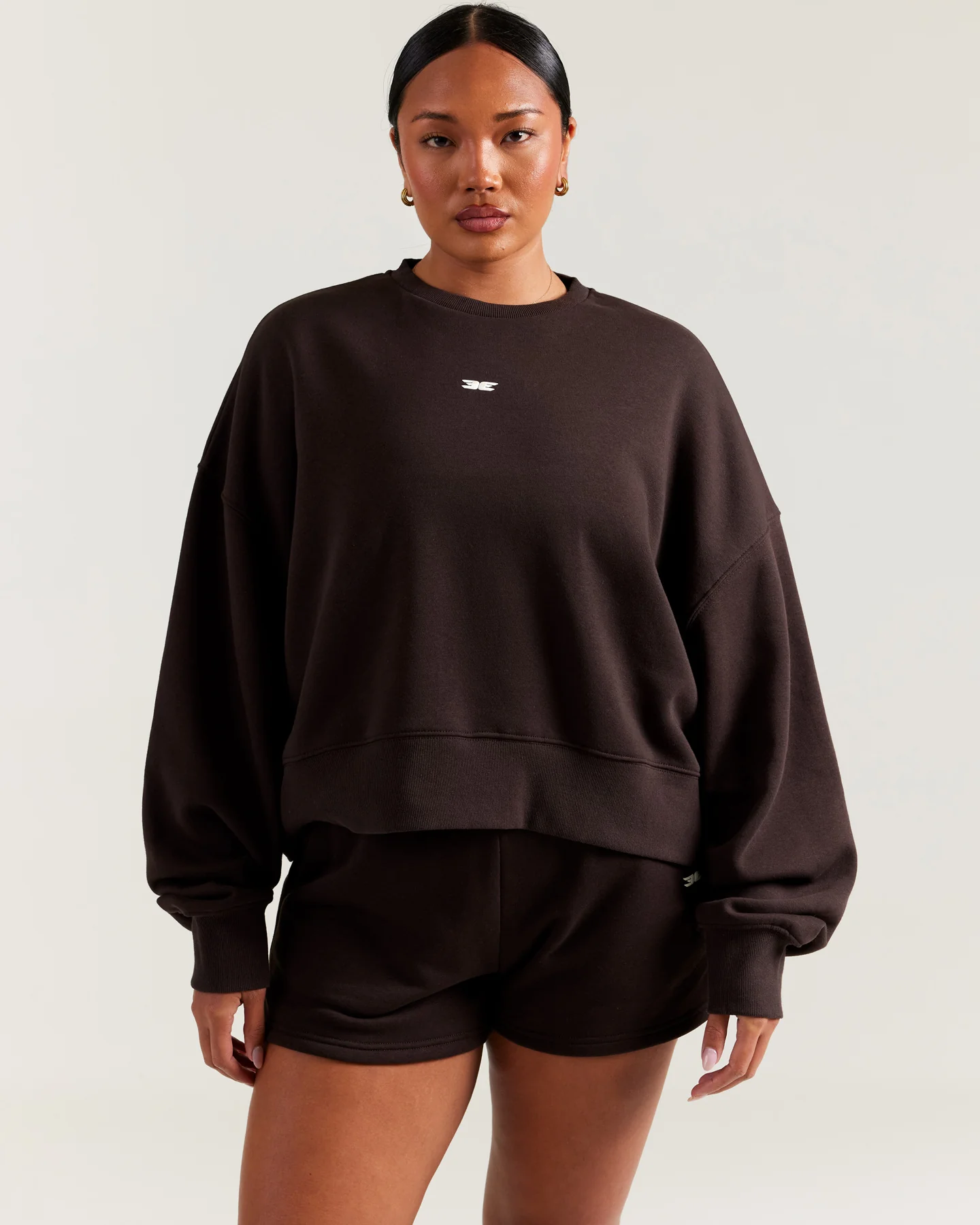 Omni Relaxed Crewneck - Coffee Bean - Image 4