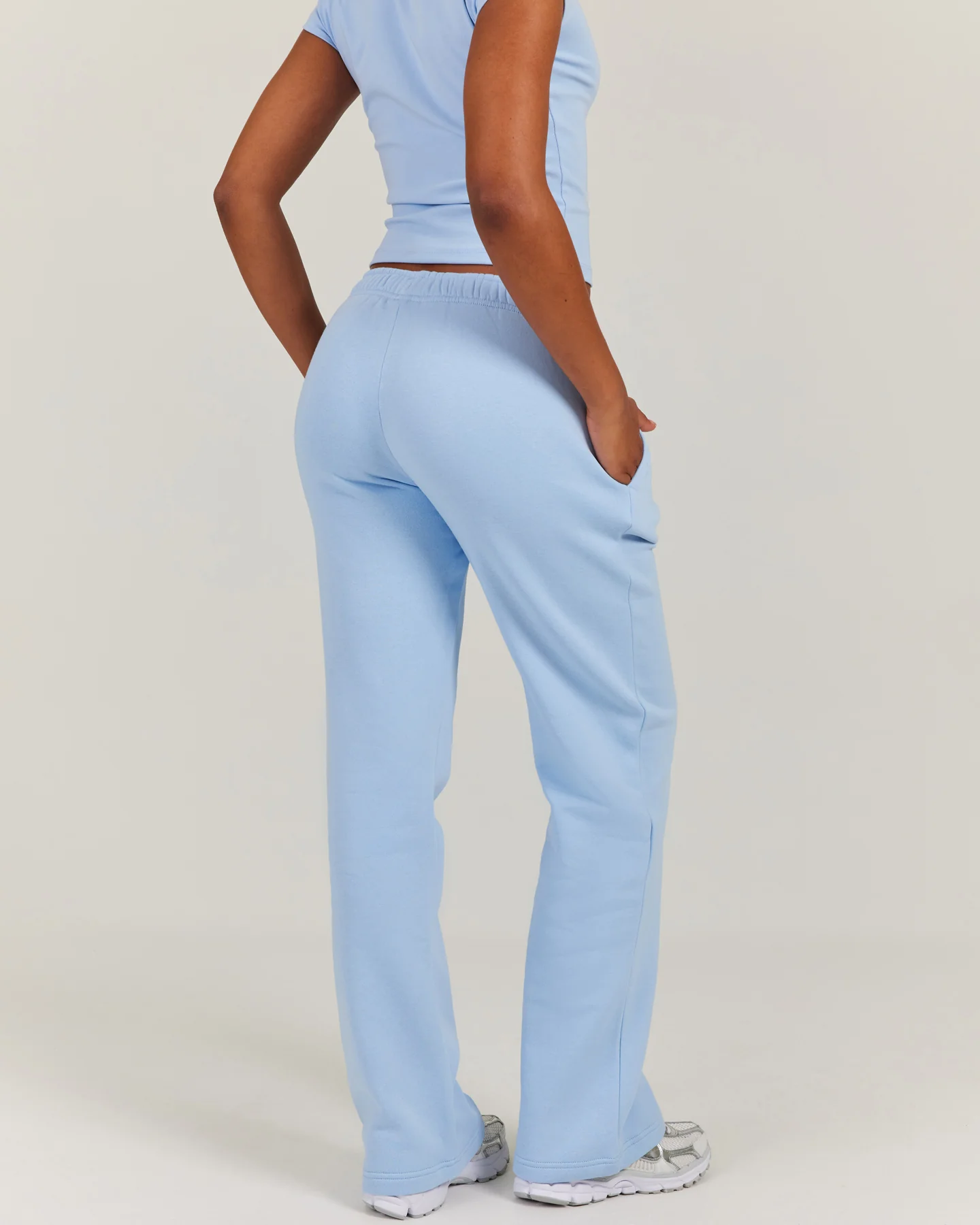 Omni Straight Leg Trackpants - Light Blue - Image 3