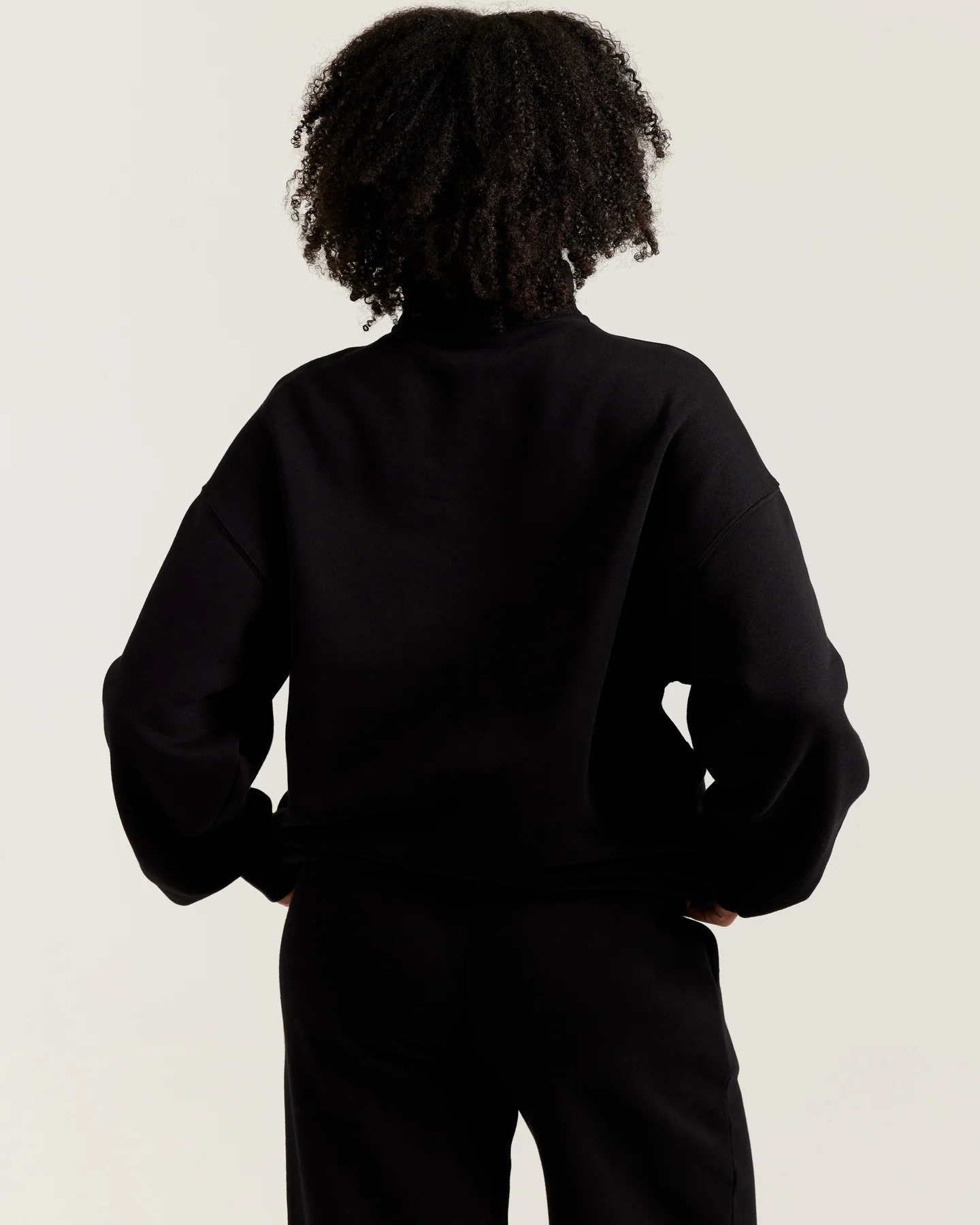 Omni Unisex 1/4 Zip - Black - Image 3