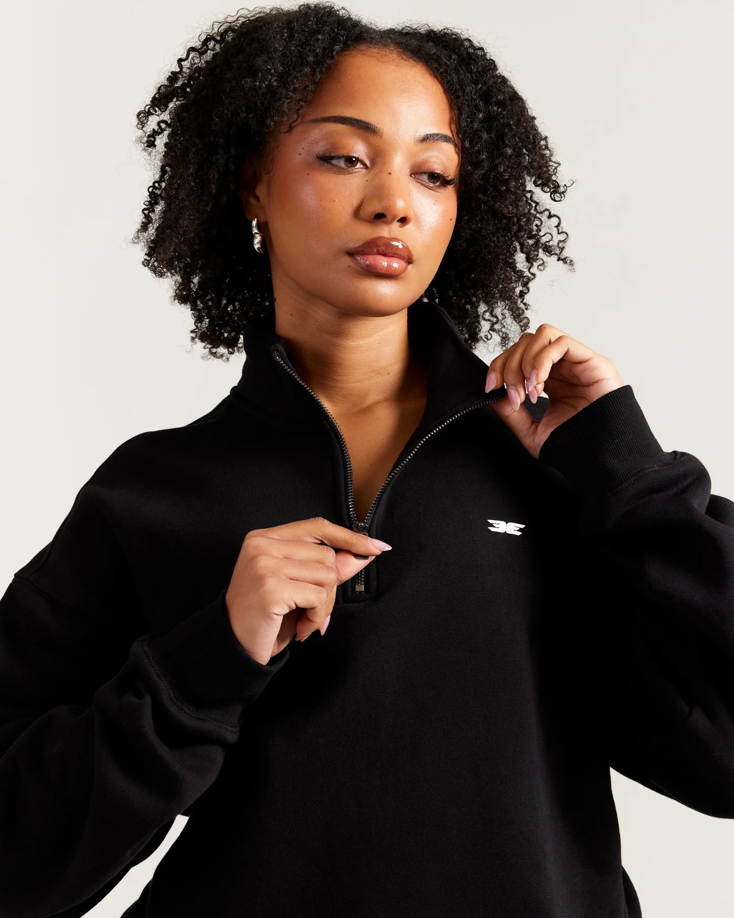 Omni Unisex 1/4 Zip - Black - Image 5