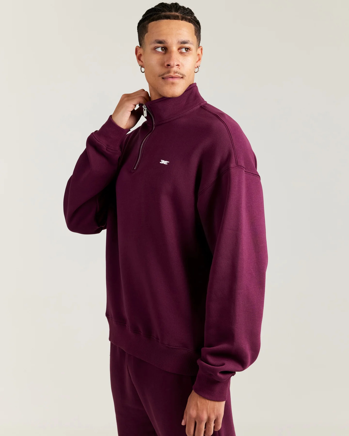Omni Unisex 1/4 Zip - Cherry Cola - Image 7