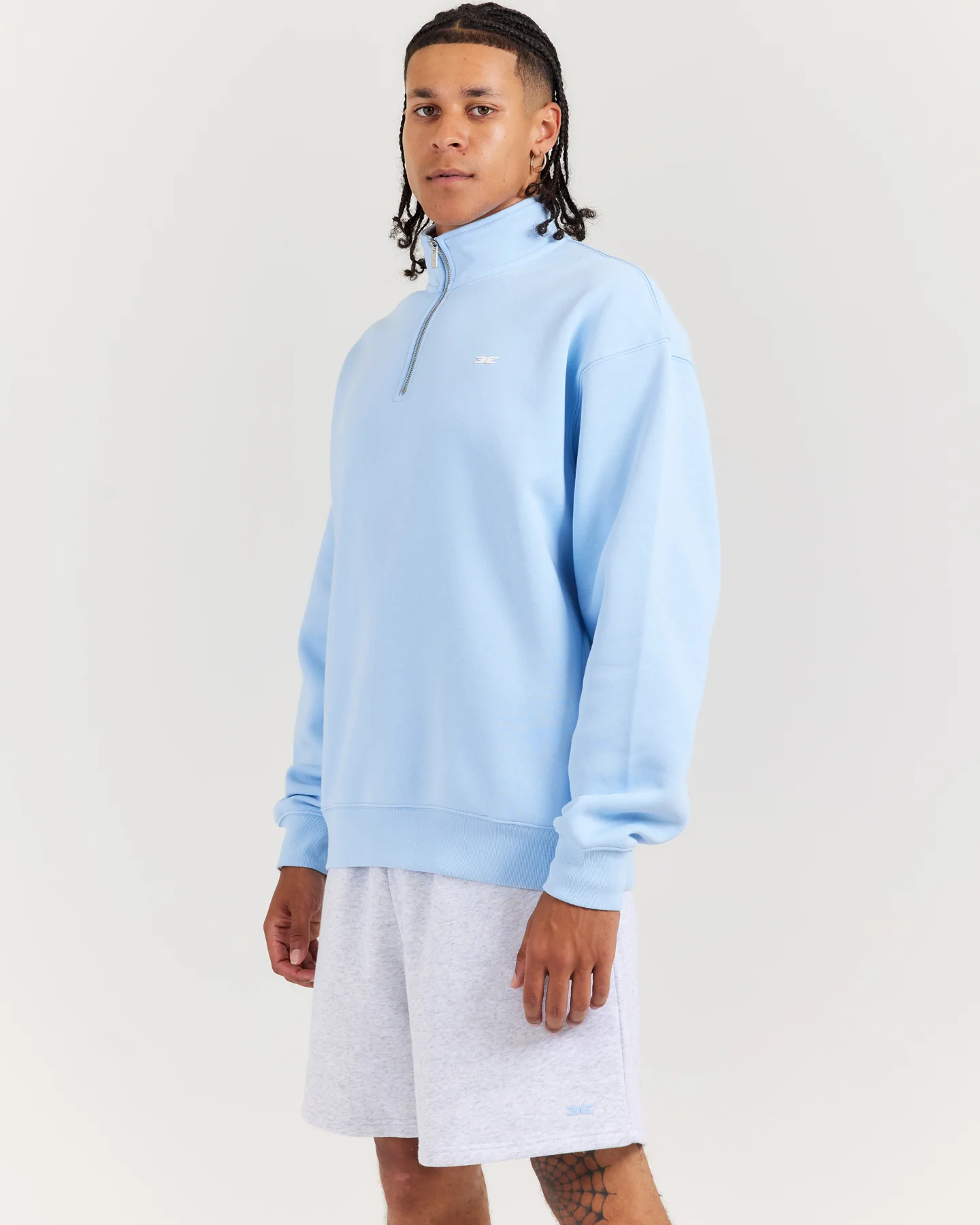 Omni Unisex 1/4 Zip - Light Blue - Image 5