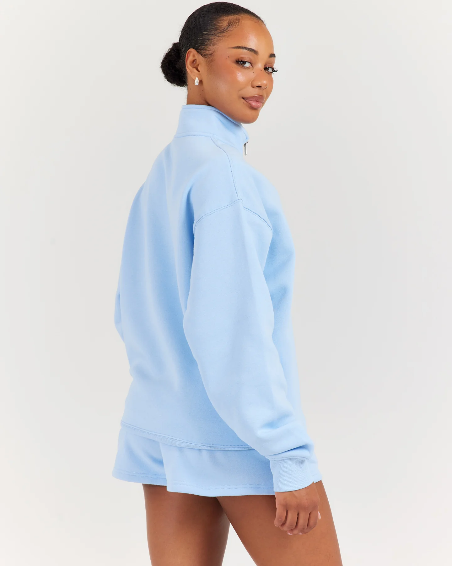 Omni Unisex 1/4 Zip - Light Blue - Image 6