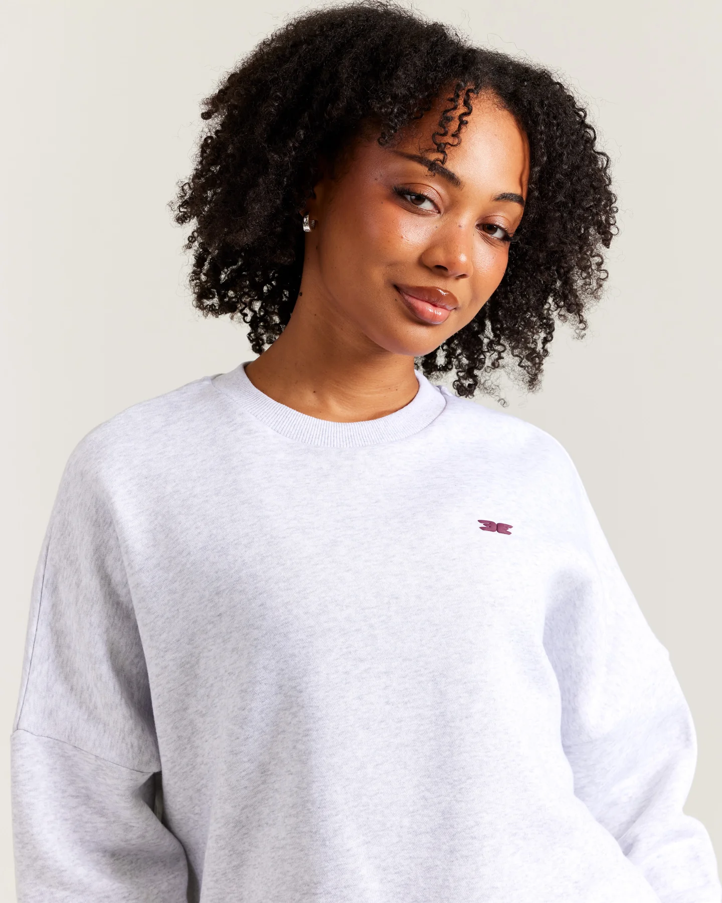 Omni Unisex Crewneck - Grey Marle/Cherry Cola - Image 5