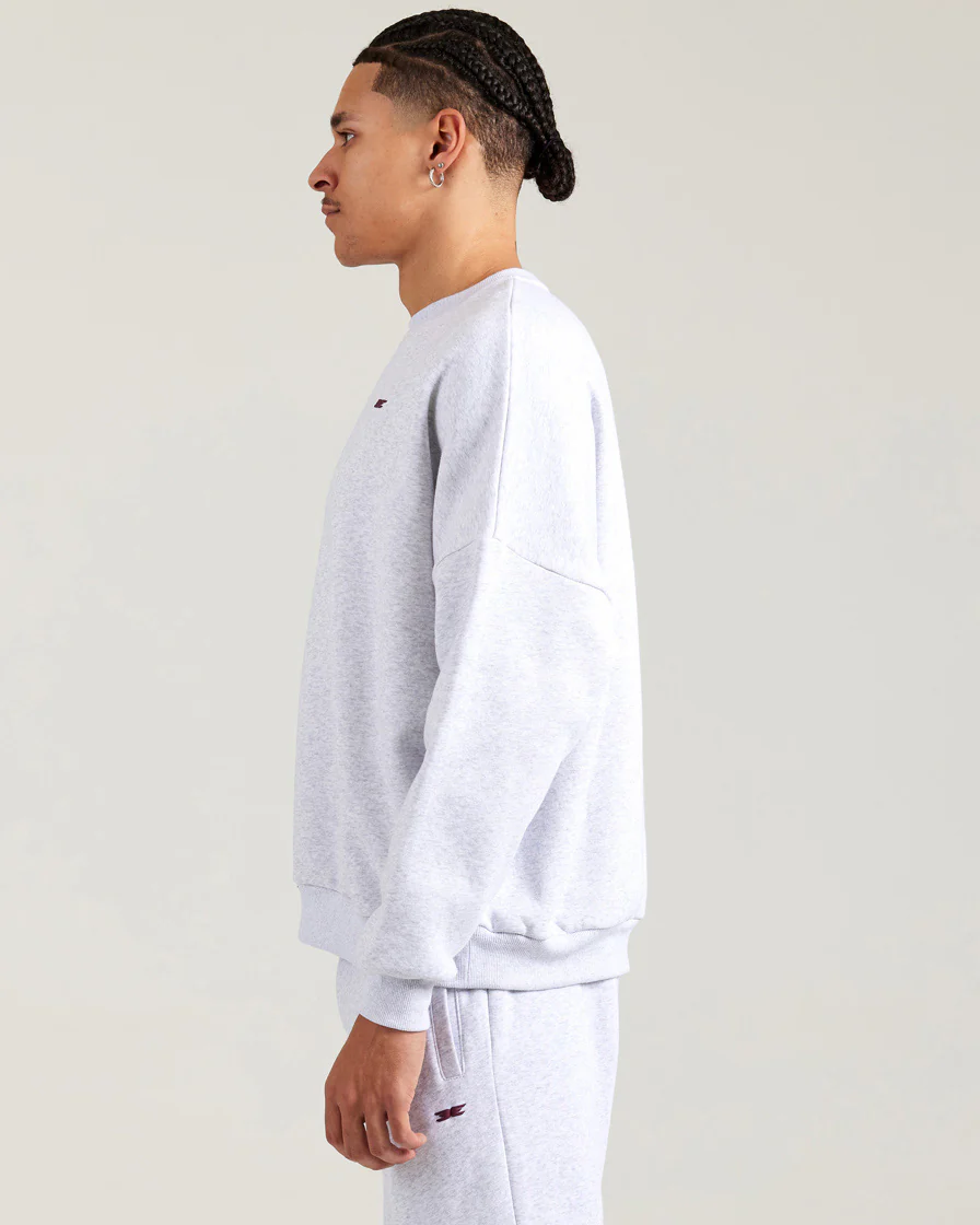 Omni Unisex Crewneck - Grey Marle/Cherry Cola - Image 7