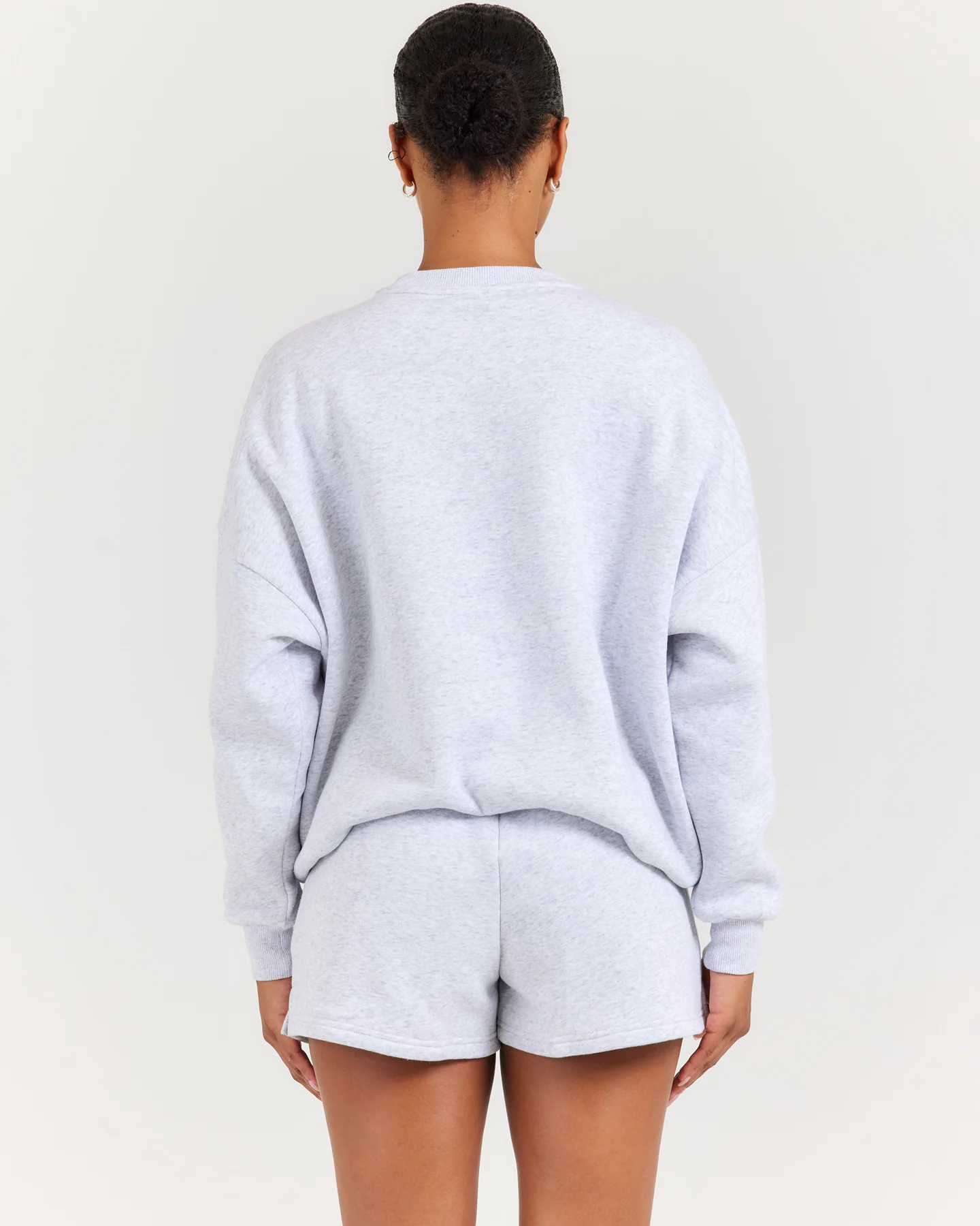 Omni Unisex Crewneck - Grey Marle/Light Blue - Image 6