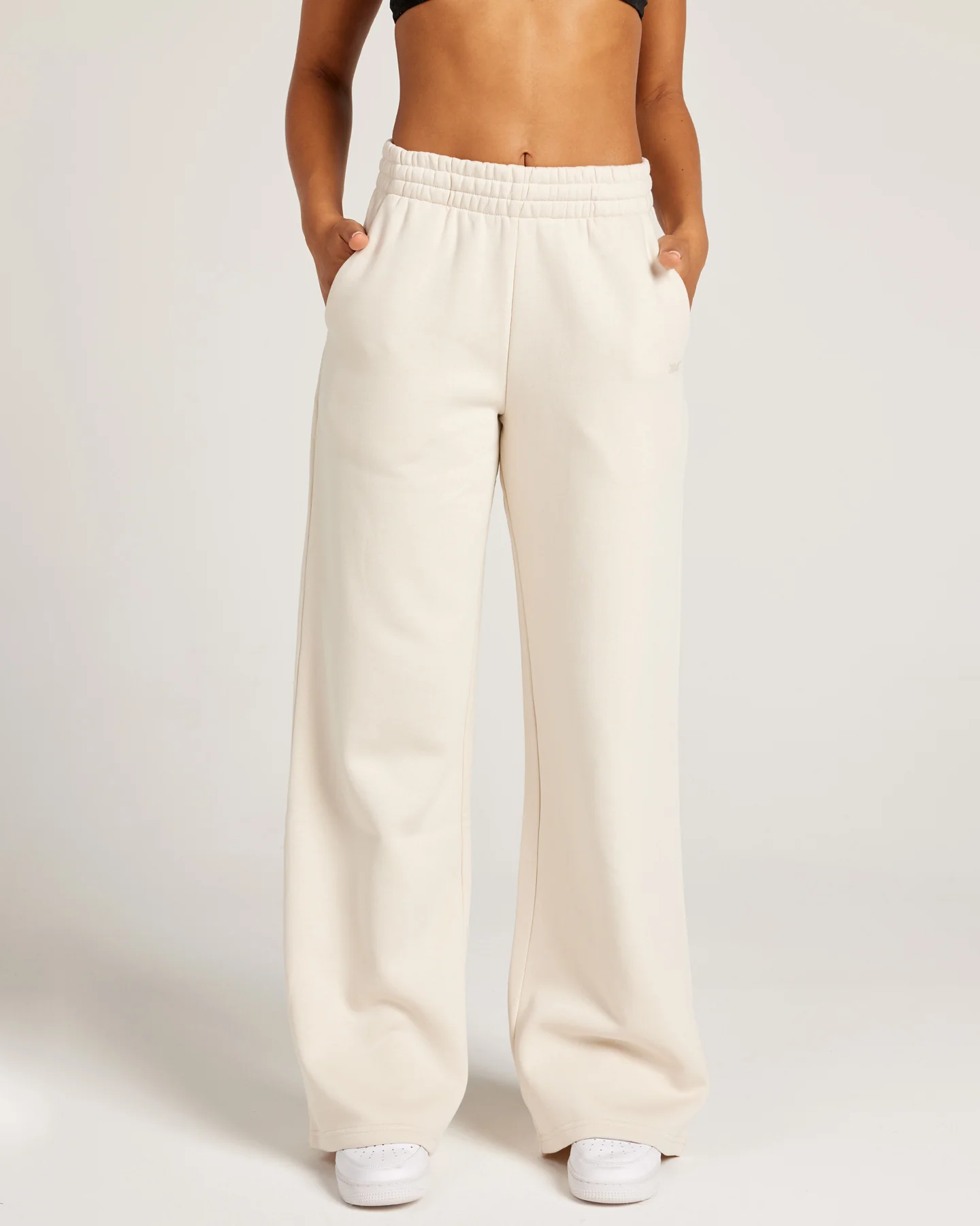 Omni Wide Leg Trackpants - Bone - Image 3