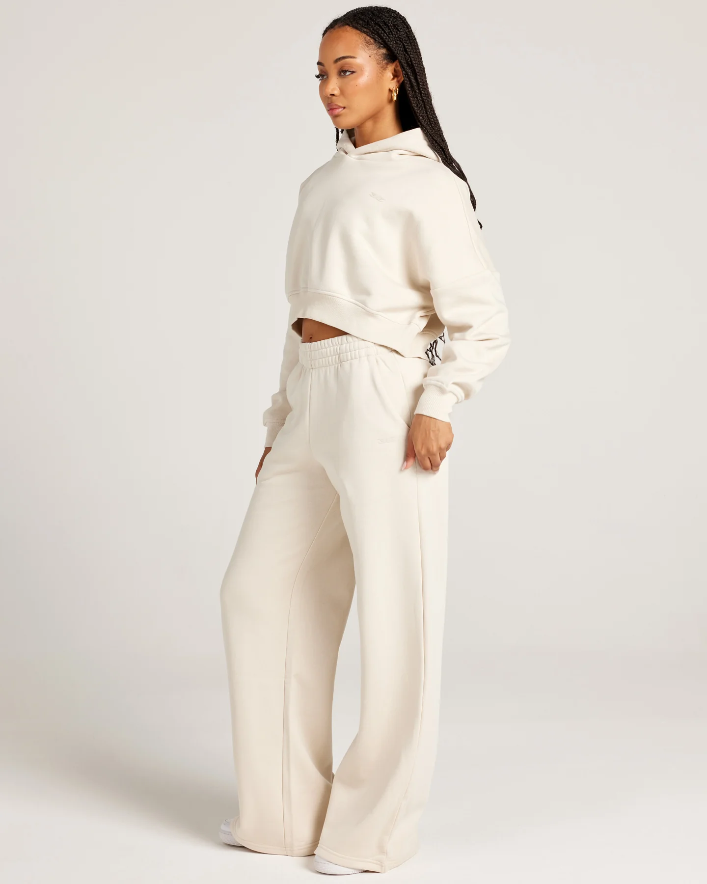 Omni Wide Leg Trackpants - Bone - Image 5