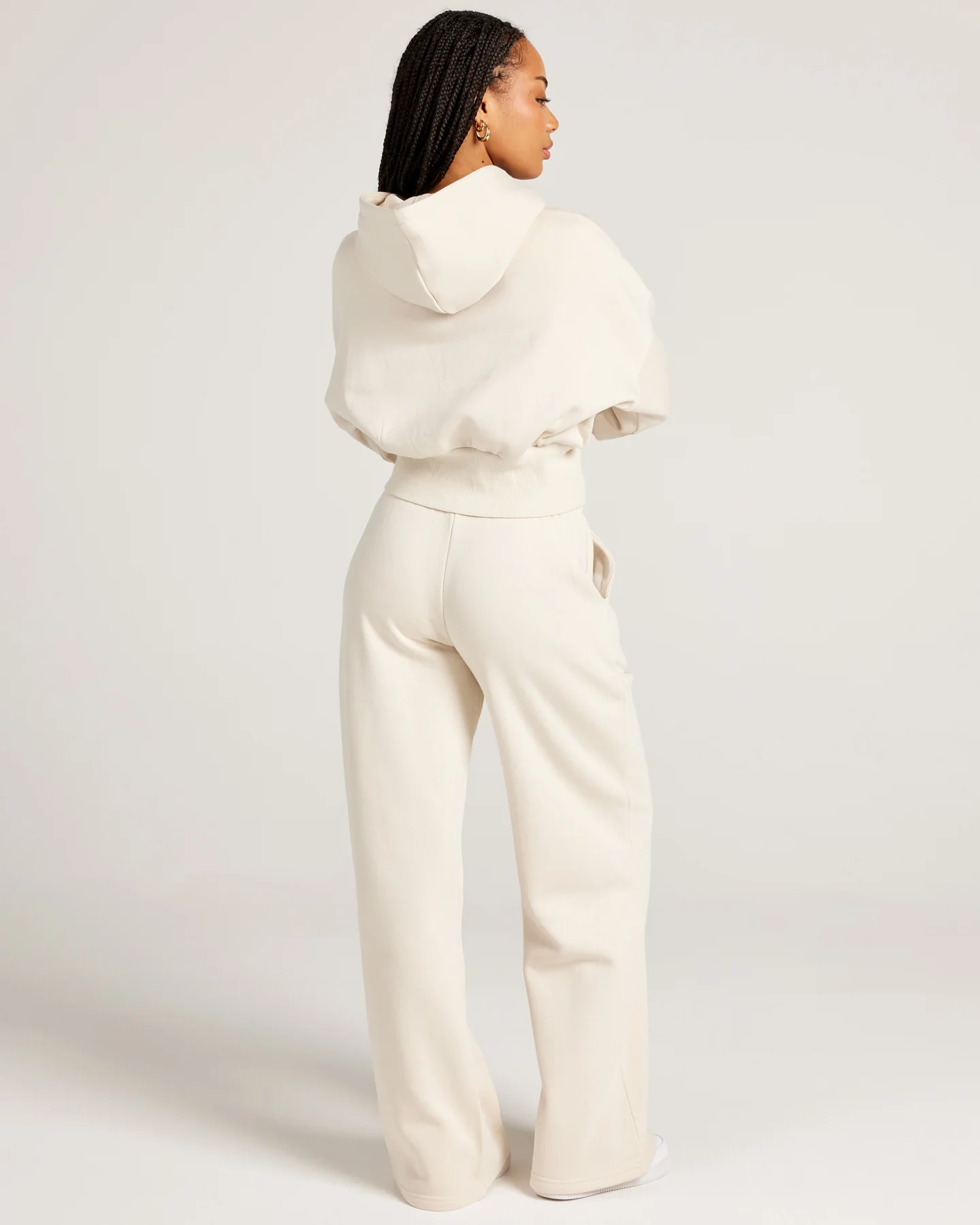 Omni Wide Leg Trackpants - Bone - Image 6