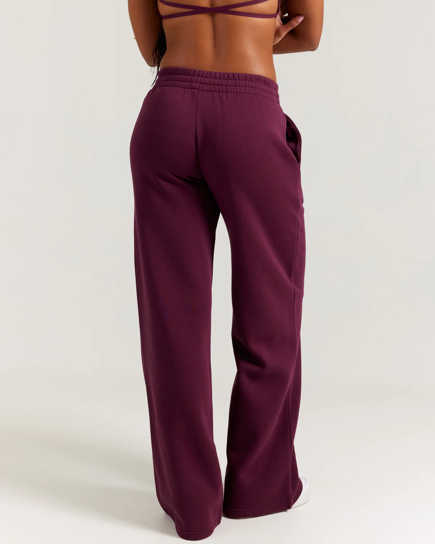 Omni Wide Leg Trackpants - Cherry Cola - Image 3