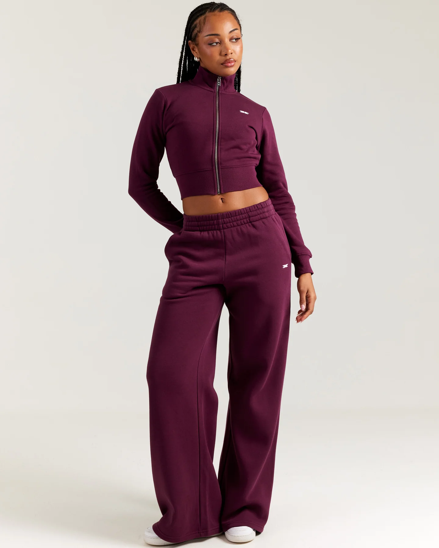 Omni Wide Leg Trackpants - Cherry Cola - Image 5