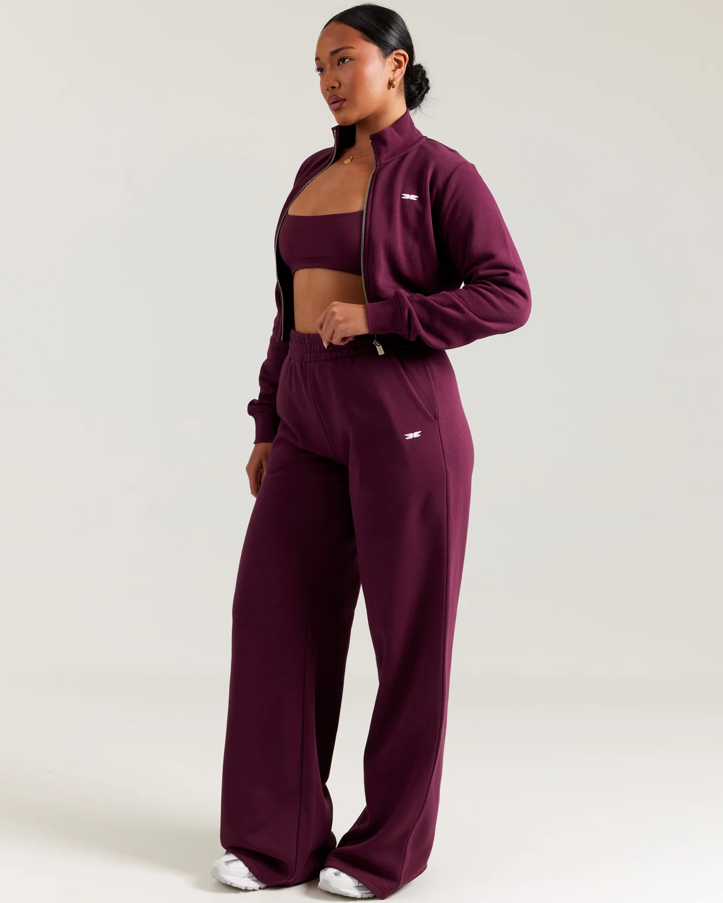 Omni Wide Leg Trackpants - Cherry Cola - Image 7
