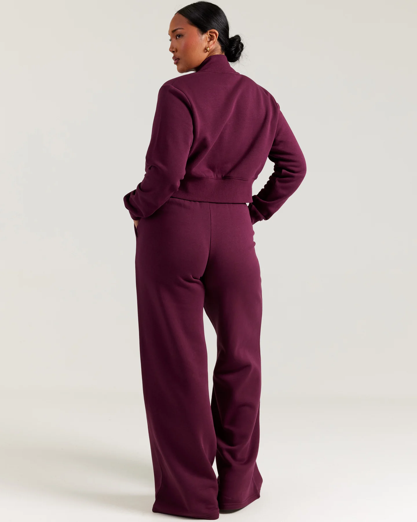 Omni Wide Leg Trackpants - Cherry Cola - Image 8