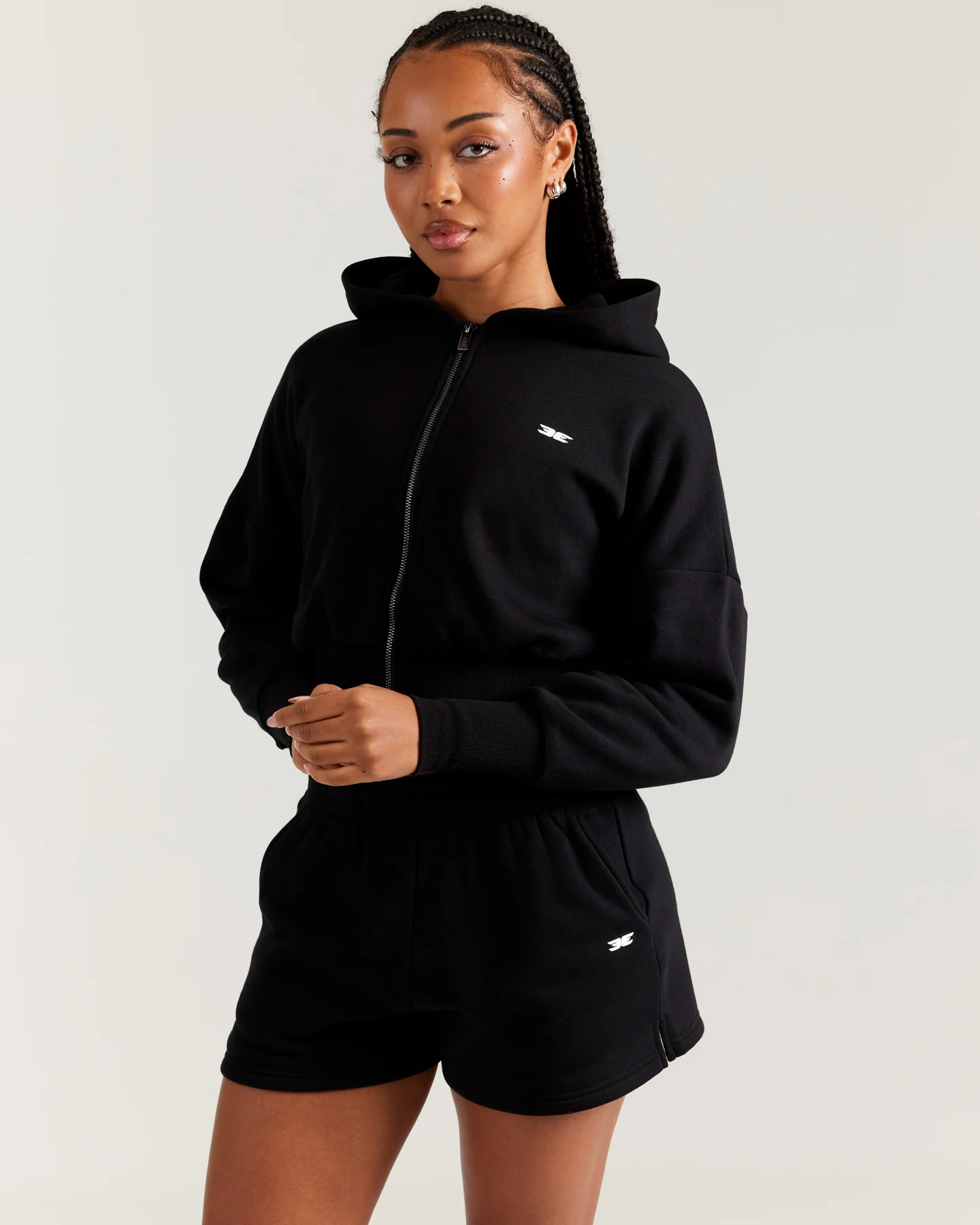 Omni Zip Through Hoodie - Black - Image 3