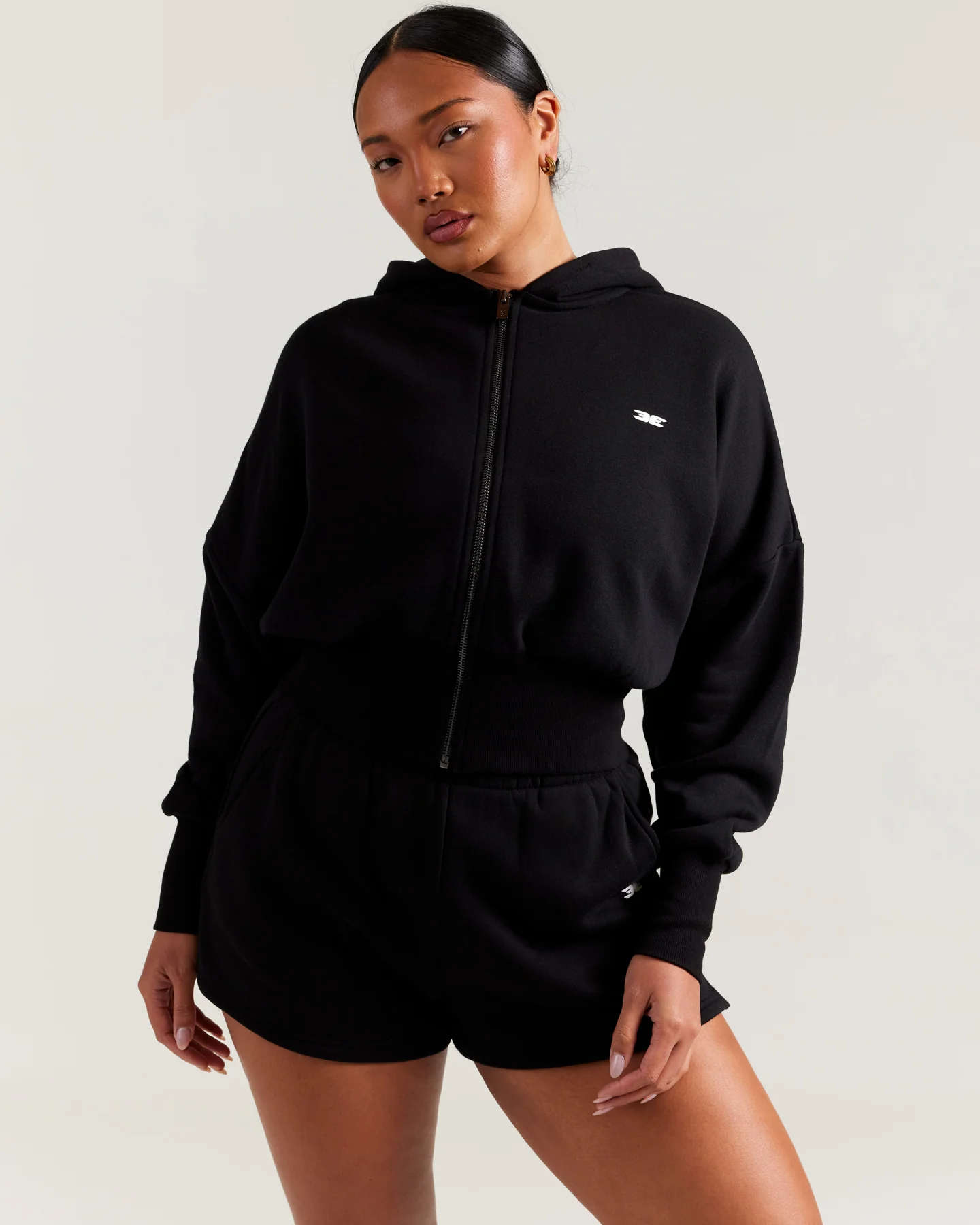 Omni Zip Through Hoodie - Black - Image 4