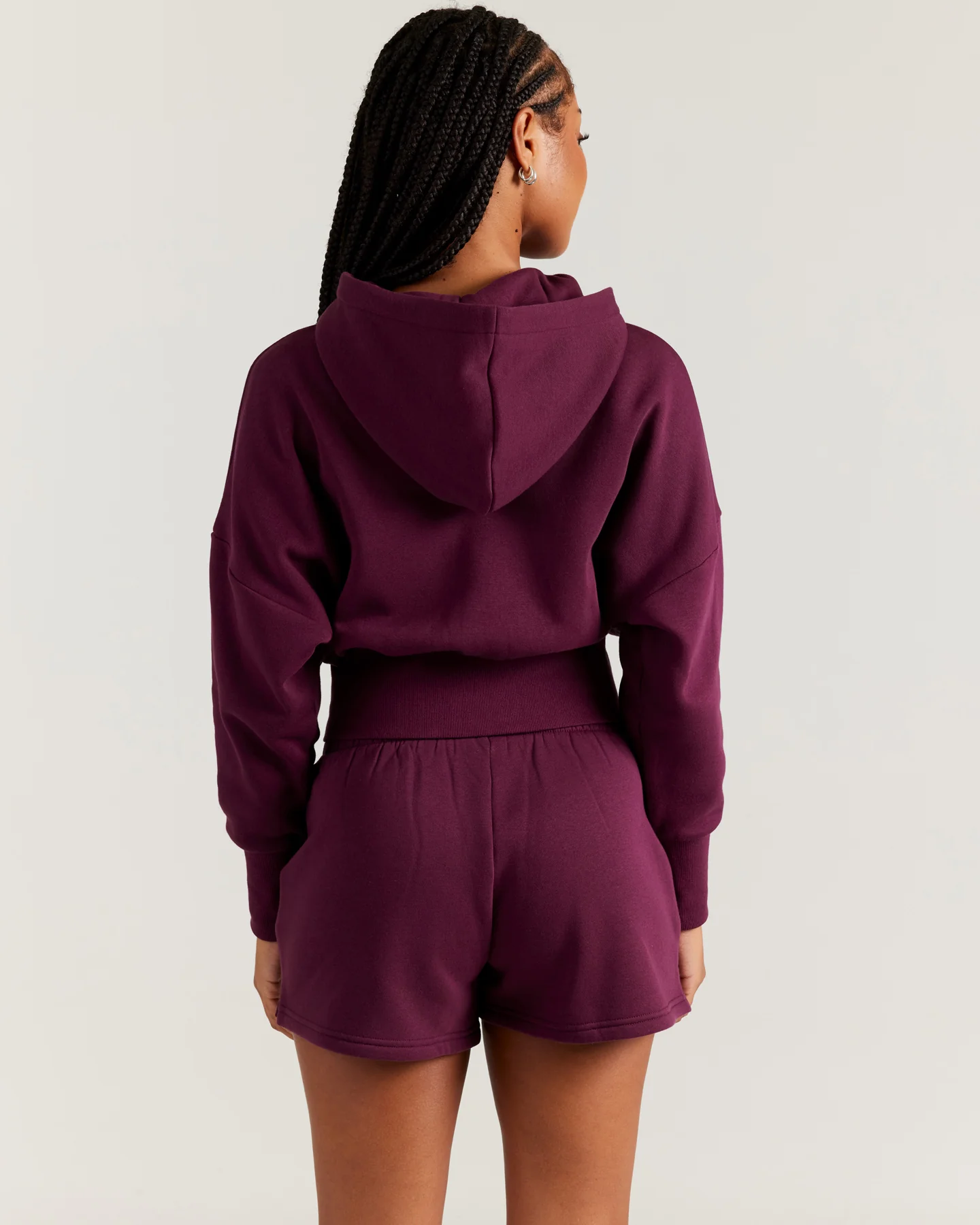 Omni Zip Through Hoodie - Cherry Cola - Image 3