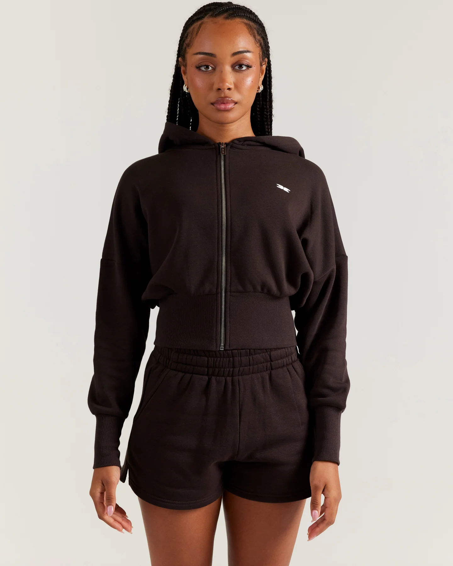Omni Zip Through Hoodie - Coffee Bean - Image 4