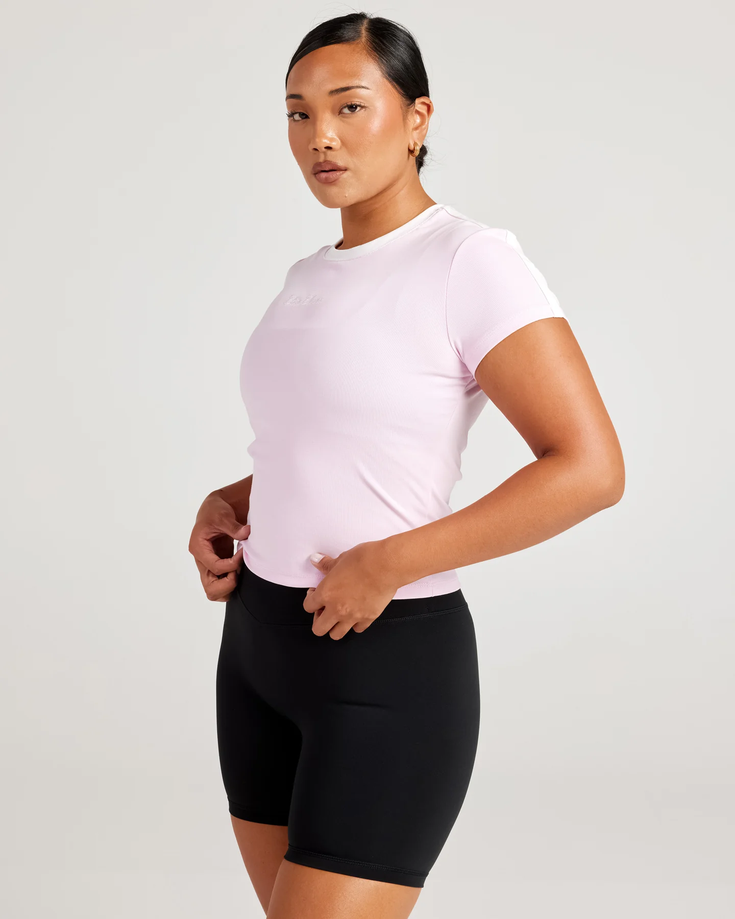 Panel Baby Tee - Pink/White - Image 3