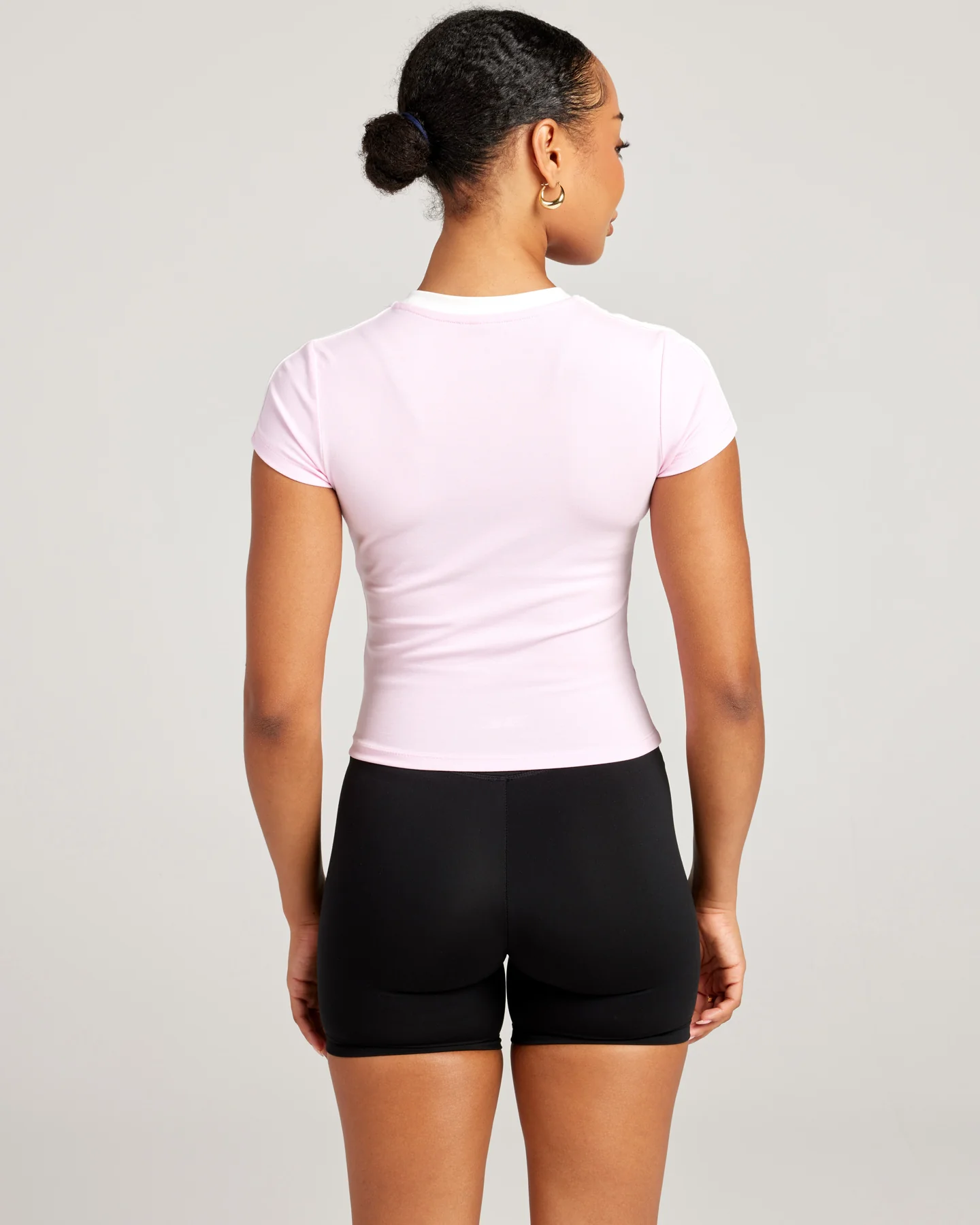 Panel Baby Tee - Pink/White - Image 6