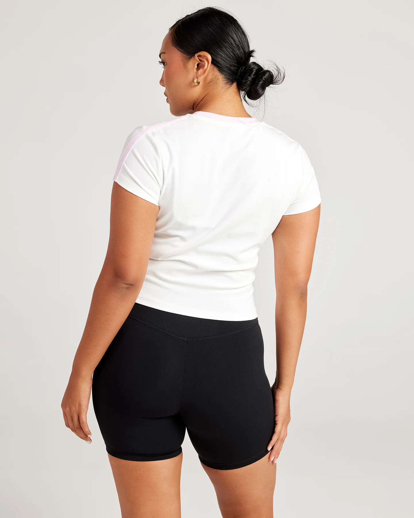 Panel Baby Tee - White/Pink - Image 3