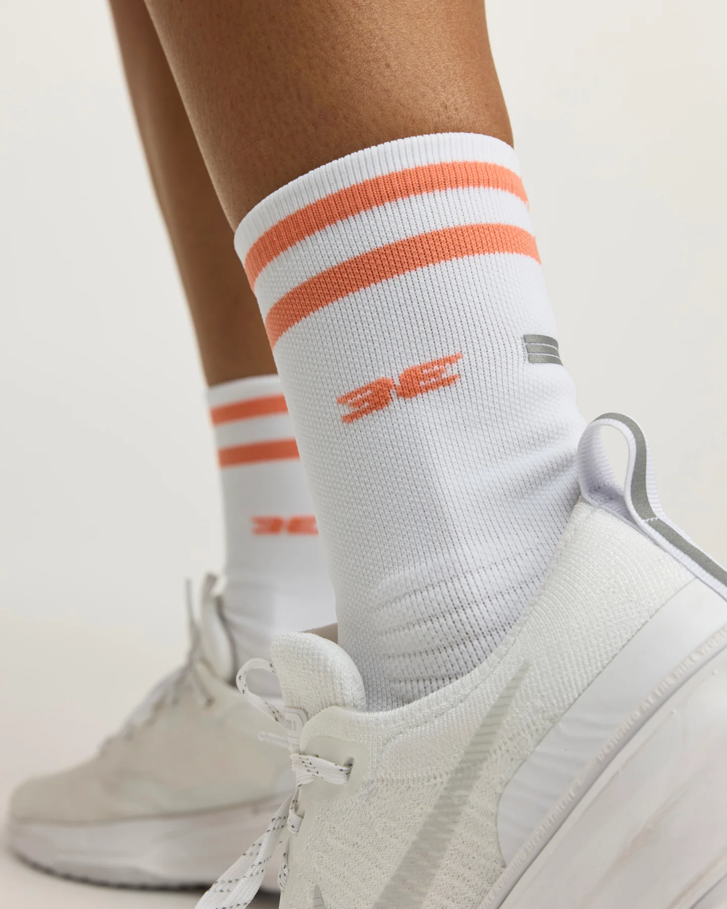 Performance Socks - Coral/White - Image 4
