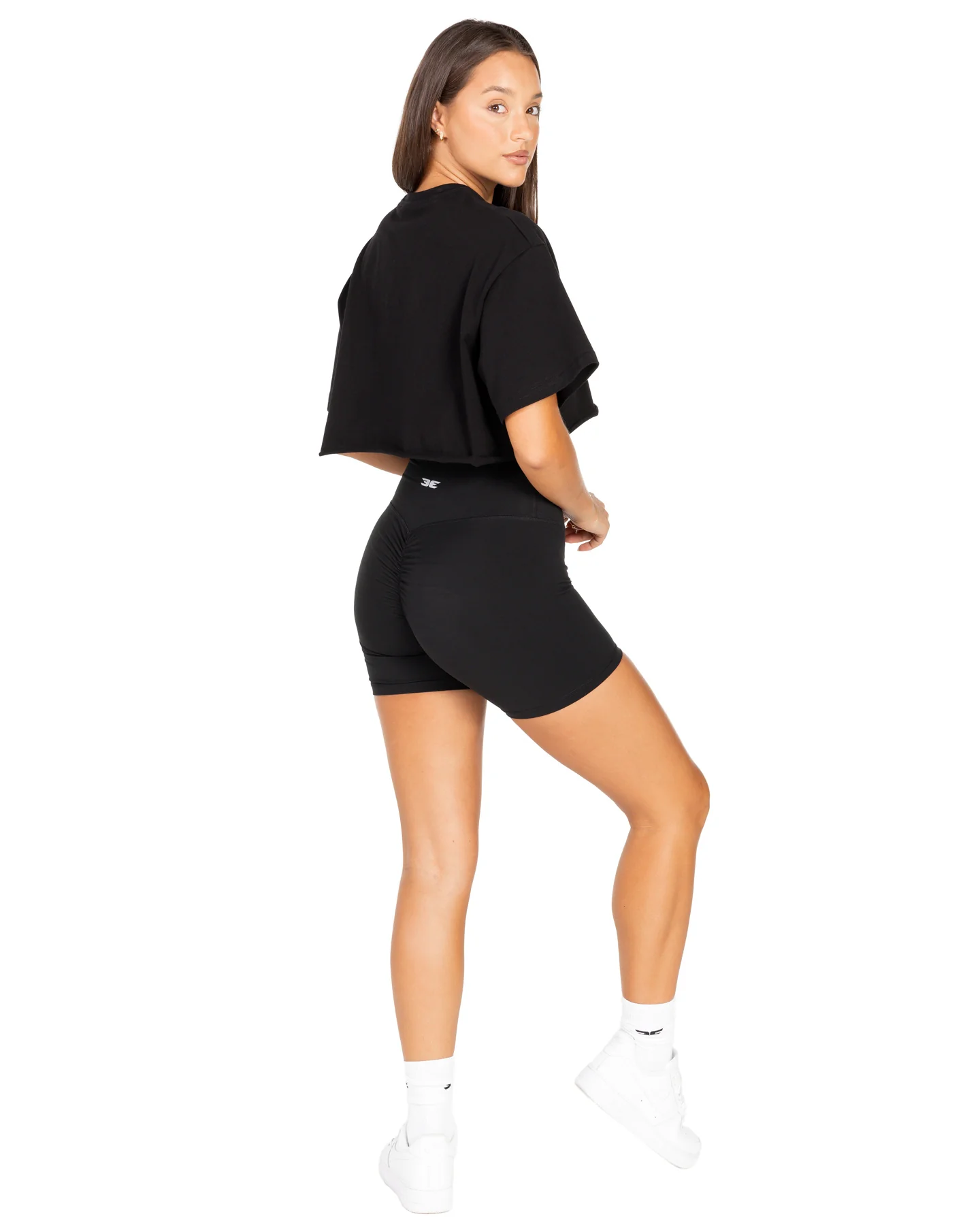 Women's Classic Cropped Tee - Black - Image 3