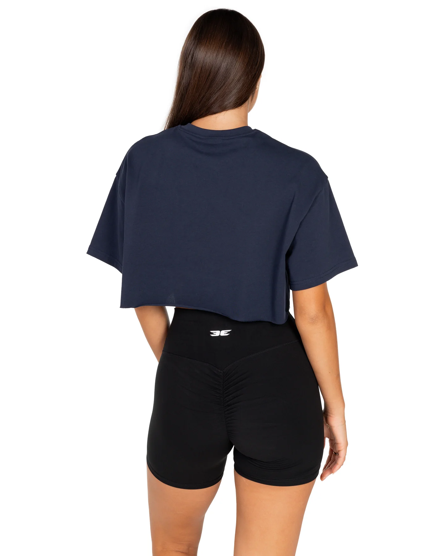 Women's Classic Cropped Tee - Navy - Image 3
