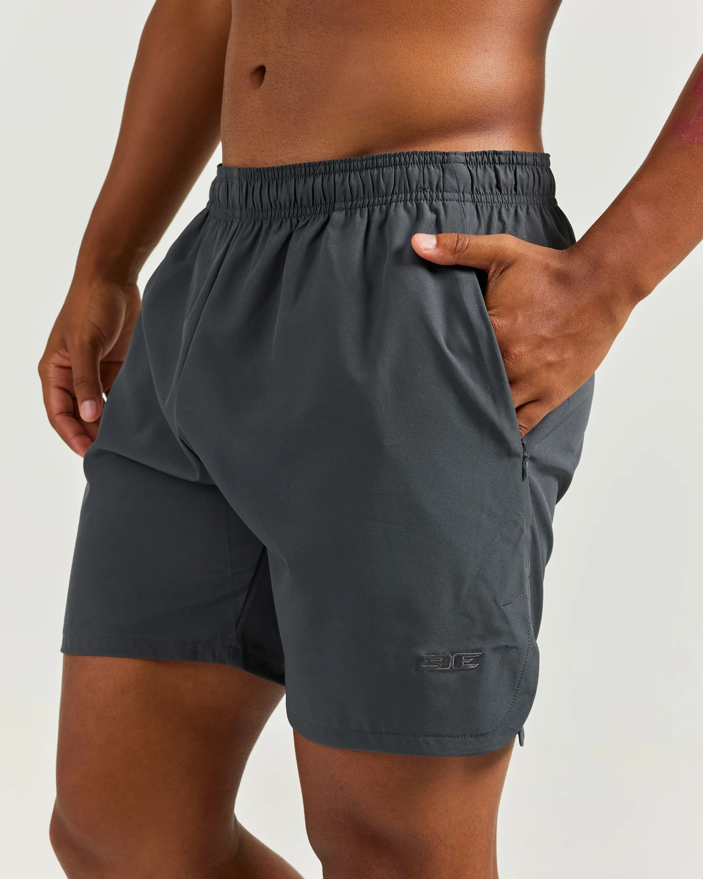 Woven Tech Shorts - Charcoal - Image 4