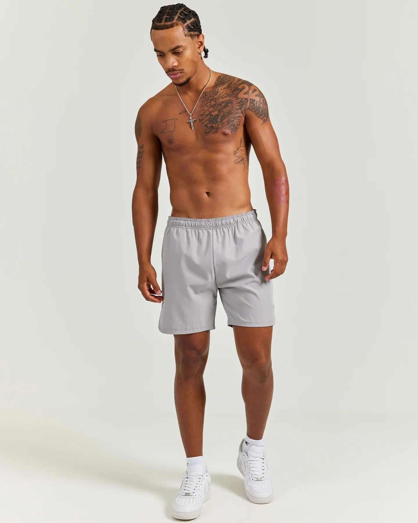 Woven Tech Shorts - Grey - Image 5